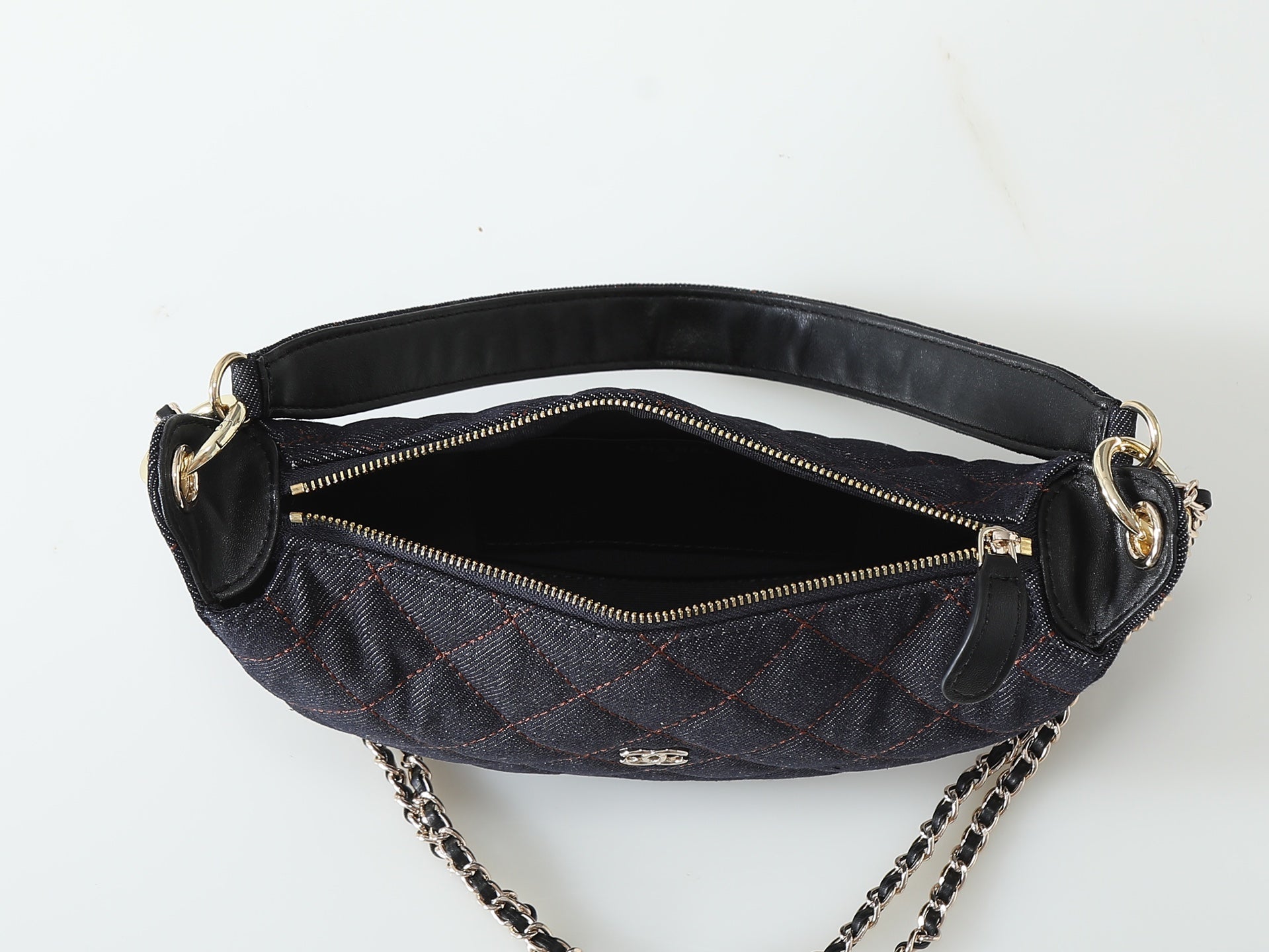 Chanel 2026 Chain Clutch 22cm Demin And Calfskin