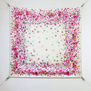 CC 25 Scarf 90CM In White Pink Colorful Cashmere 293050