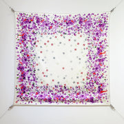 CC 25 Scarf 90CM In White Purple Colorful Cashmere 293048
