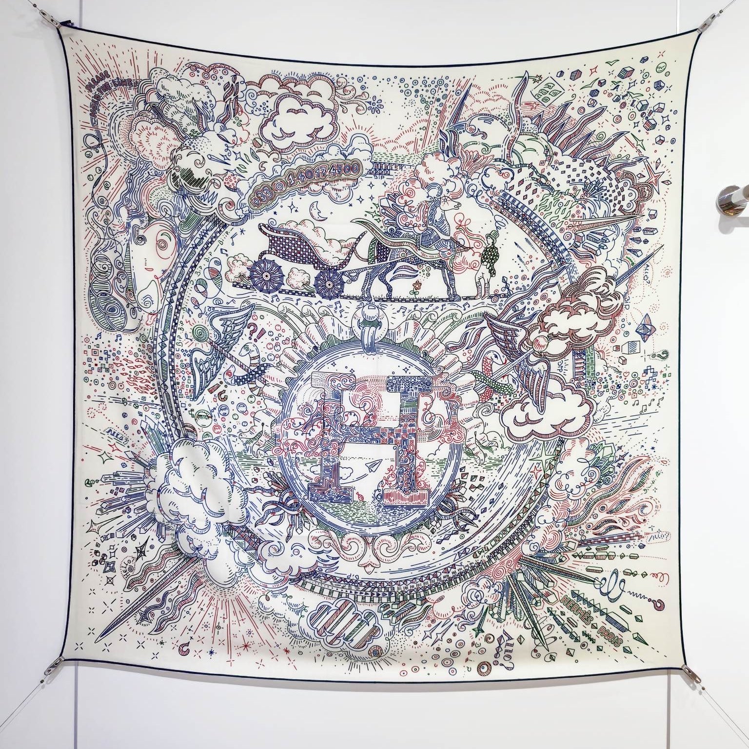 HM Connecting 140 CM White Colorful Cashmere and Silk 293096