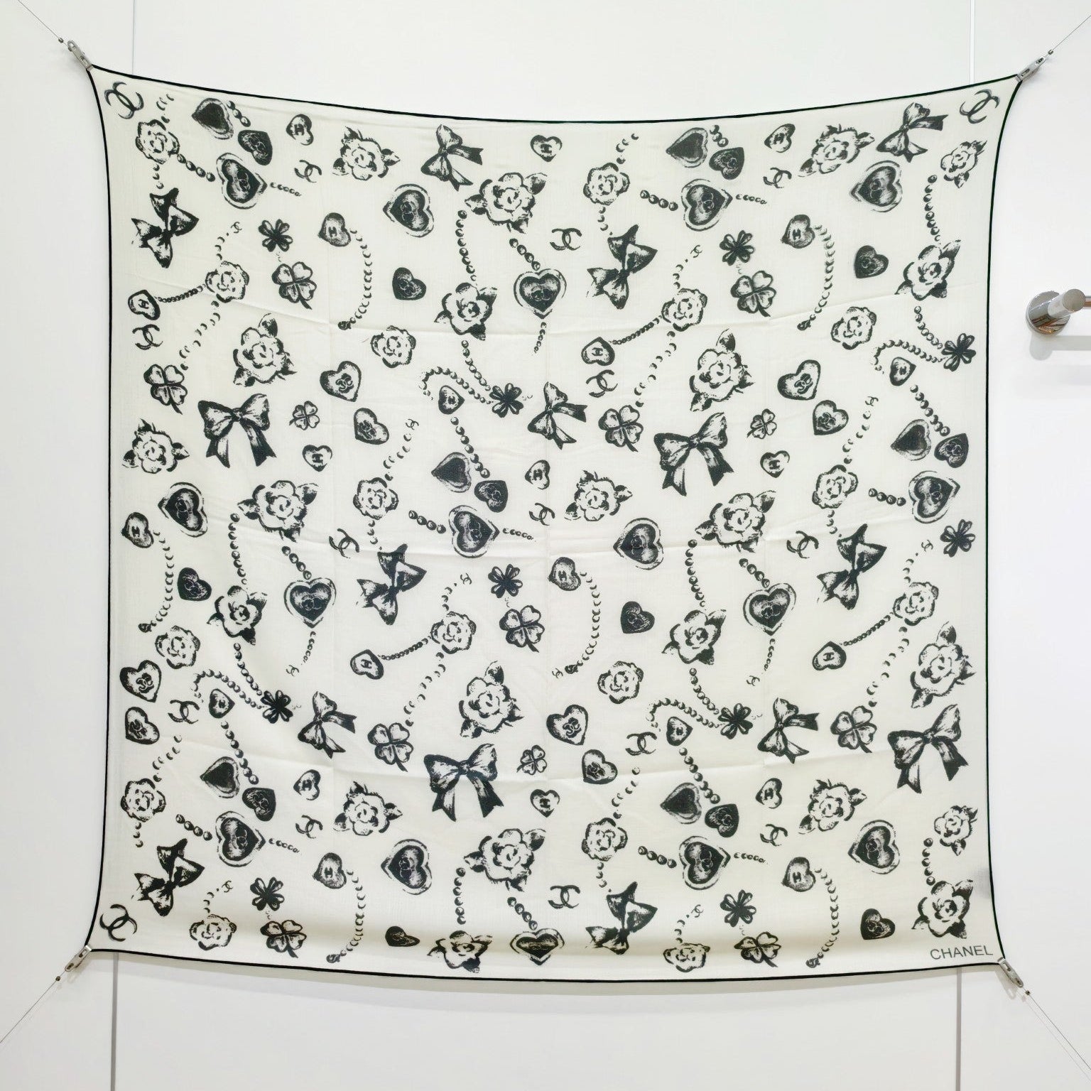 CC 25  Scarf 140CM White Cashmere 293089