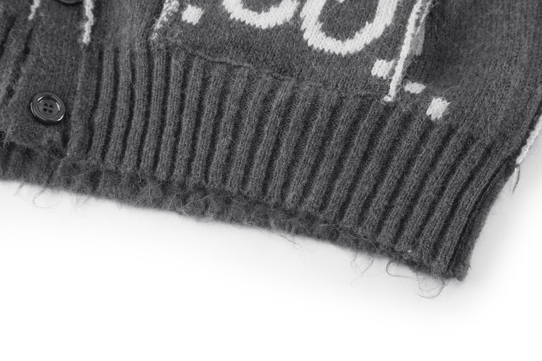 GG 25 Double-sided cardigan Grey Cashmere 0010