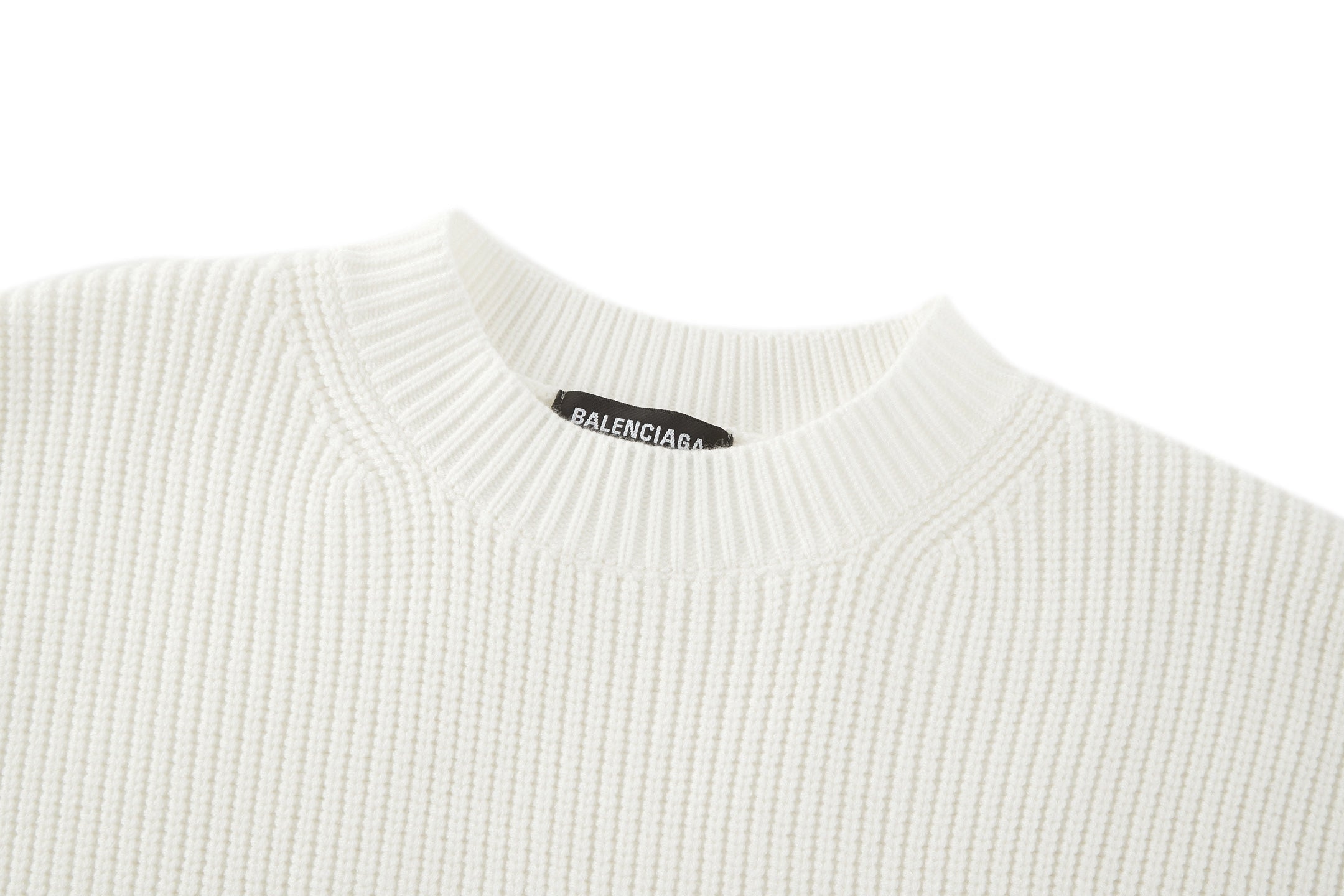 Balenciaga 25 Sweater White Wool 0011