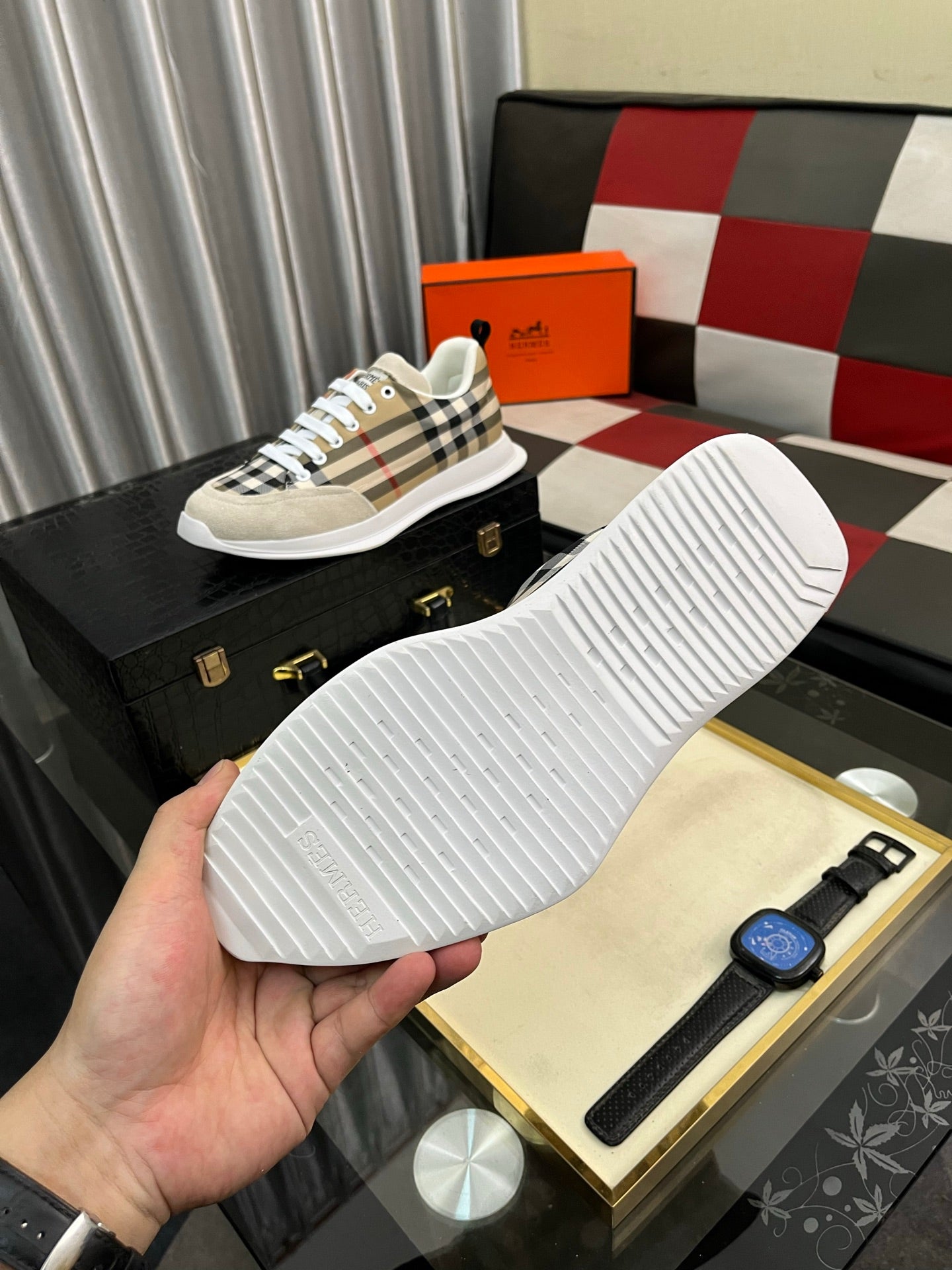 HM Men's Bouncing Sneakers Multicolor Cowhide 644685