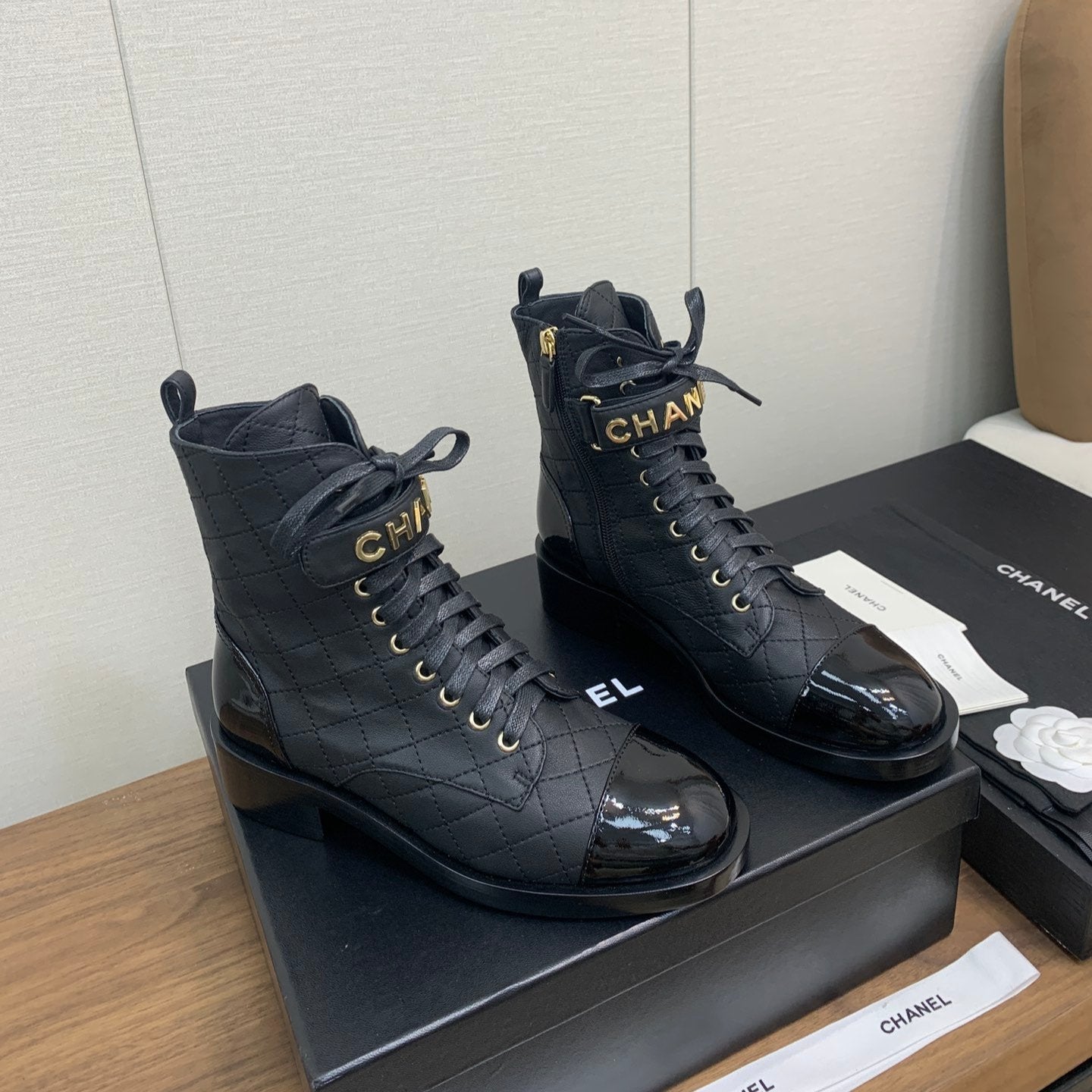 CC Short Boots Black Cowhided