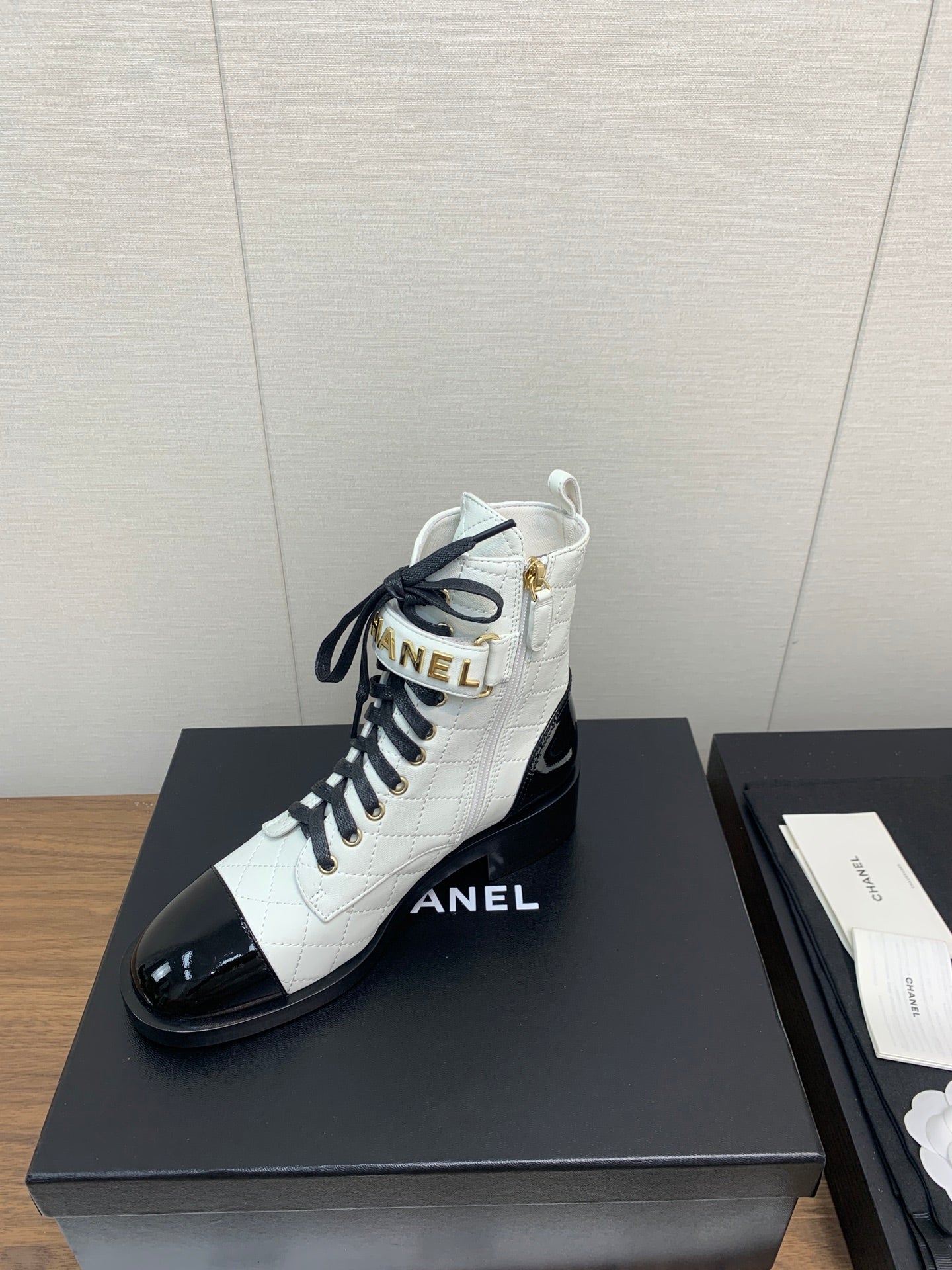 CC Short Boots White Cowhide