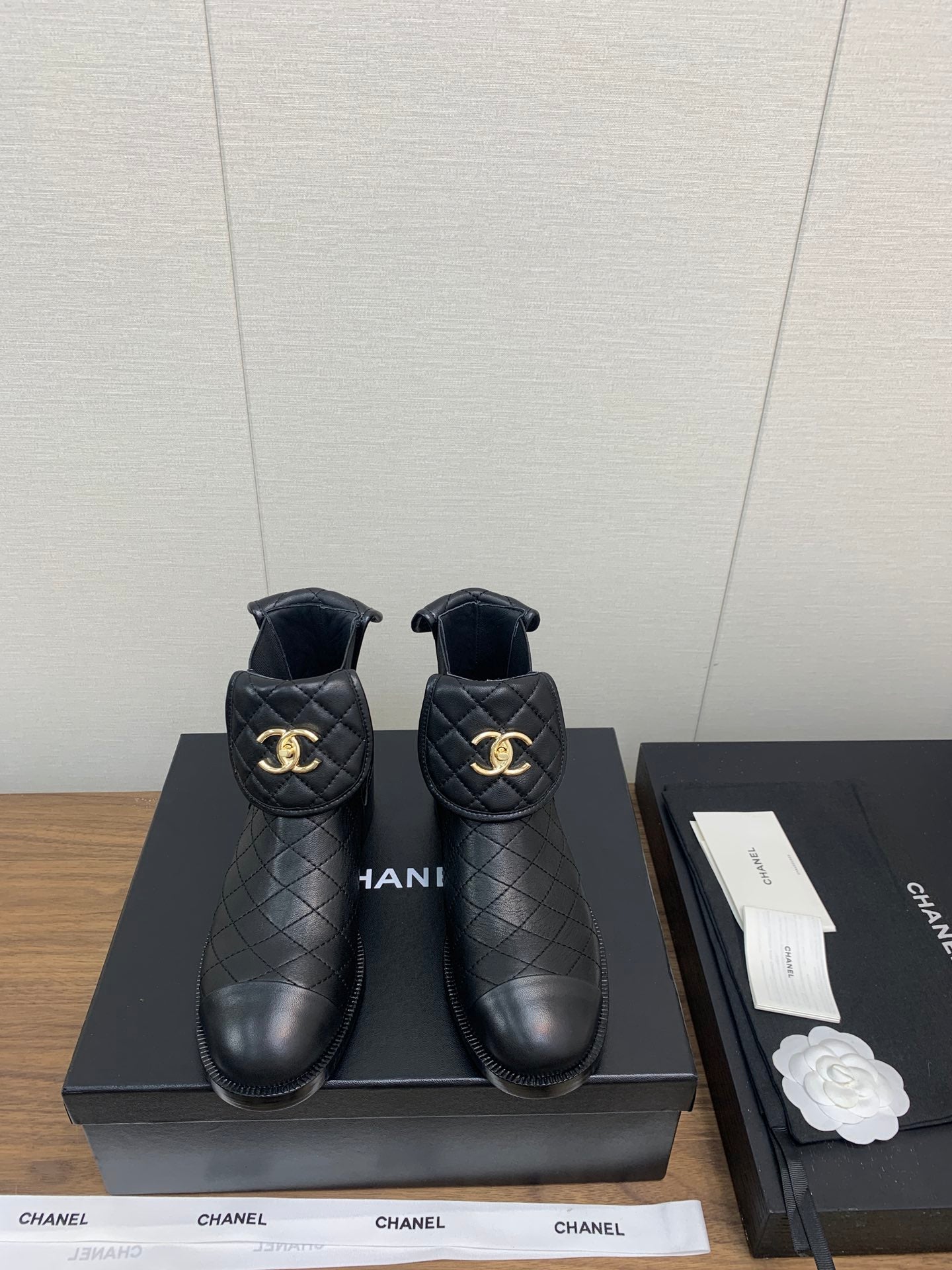 CC Short Boots 45mm Black Lambskin