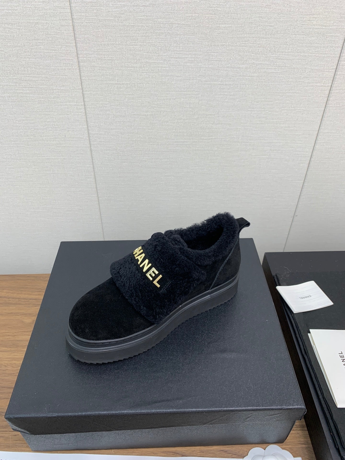 CC Ankle Boots Black Suede Wool