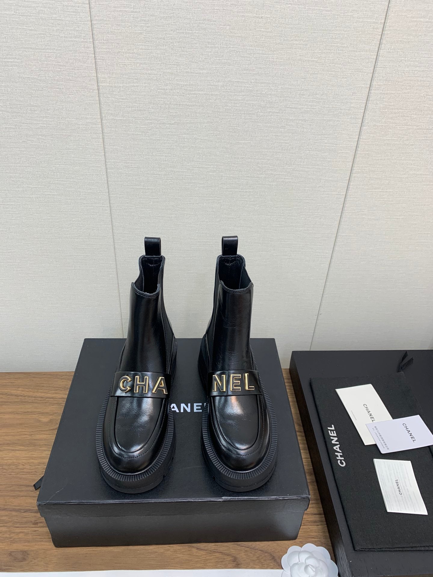 CC Short Boots Black Cowhide