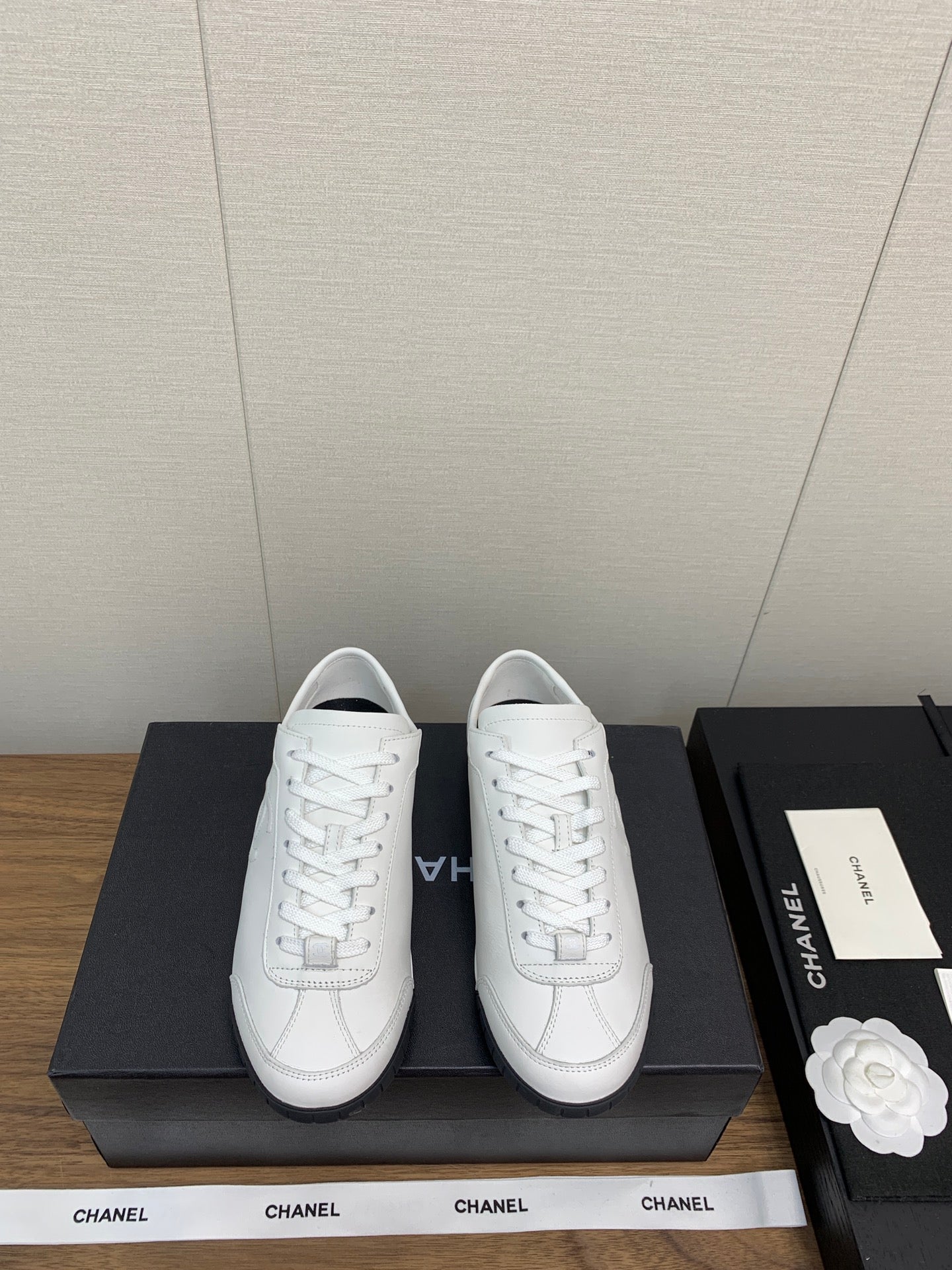 CC Sneaker 15mm White Lambskin