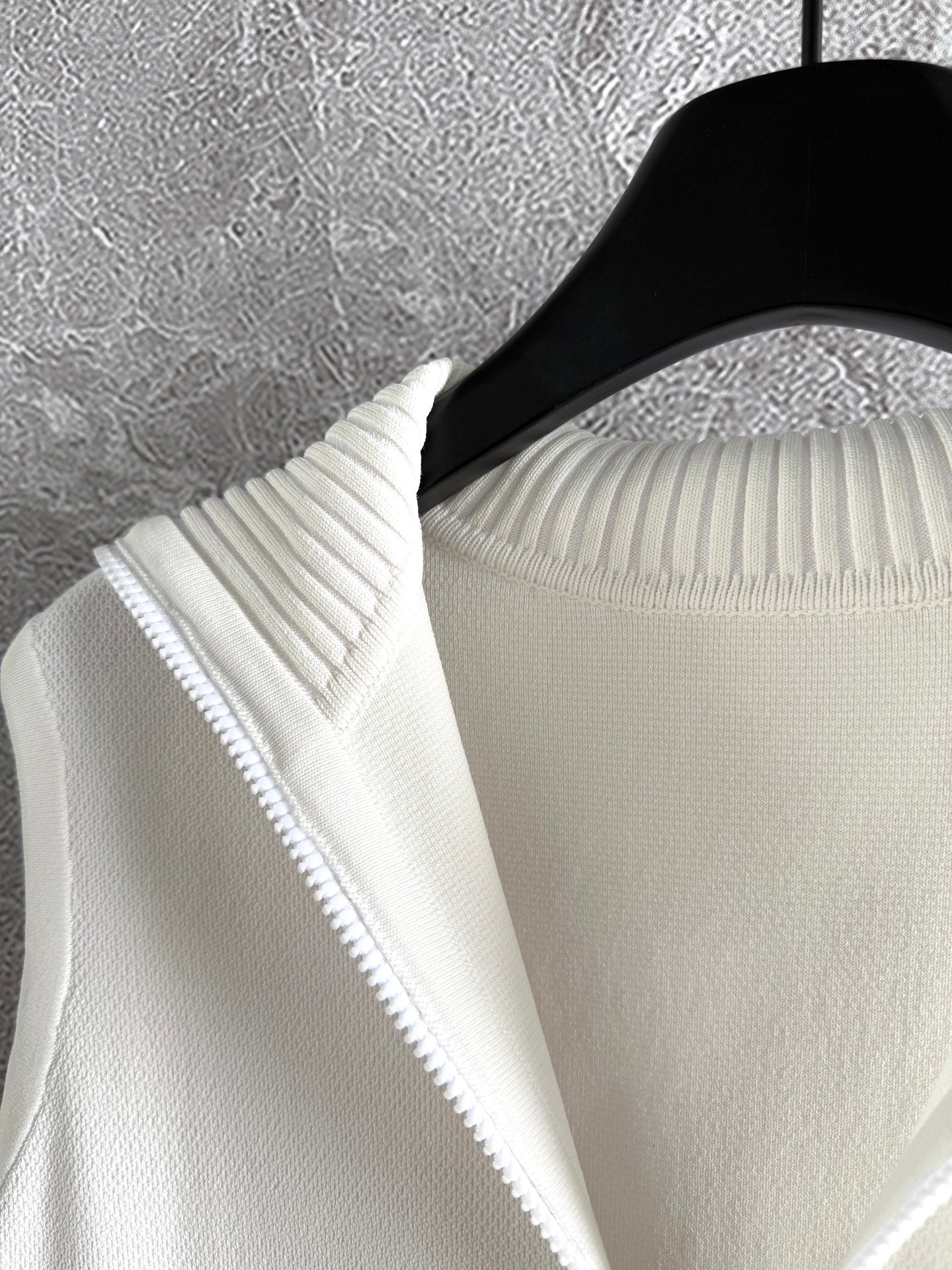 CD Collar Pleated Dress White Viscose