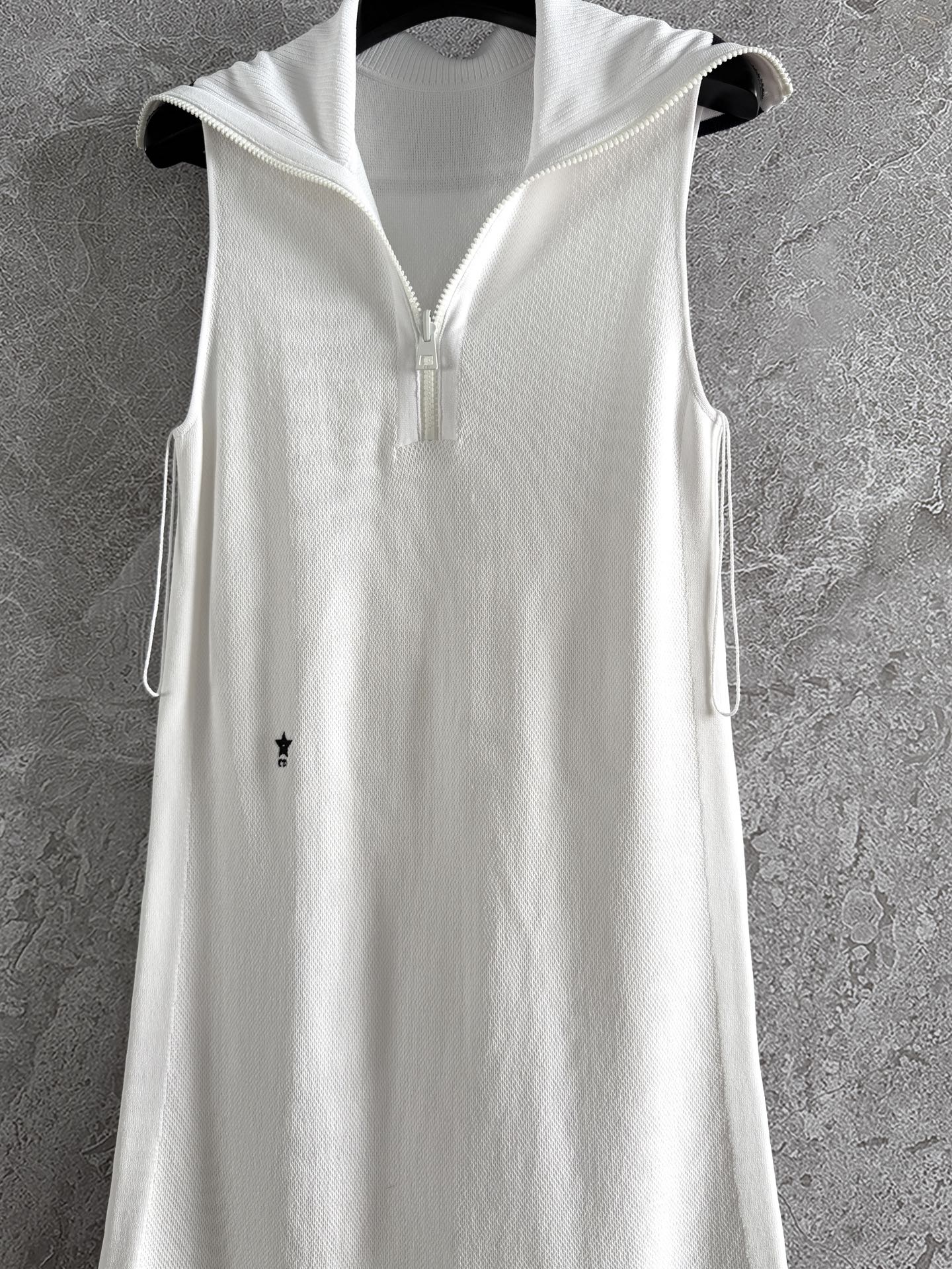 CD Collar Dress White Viscose