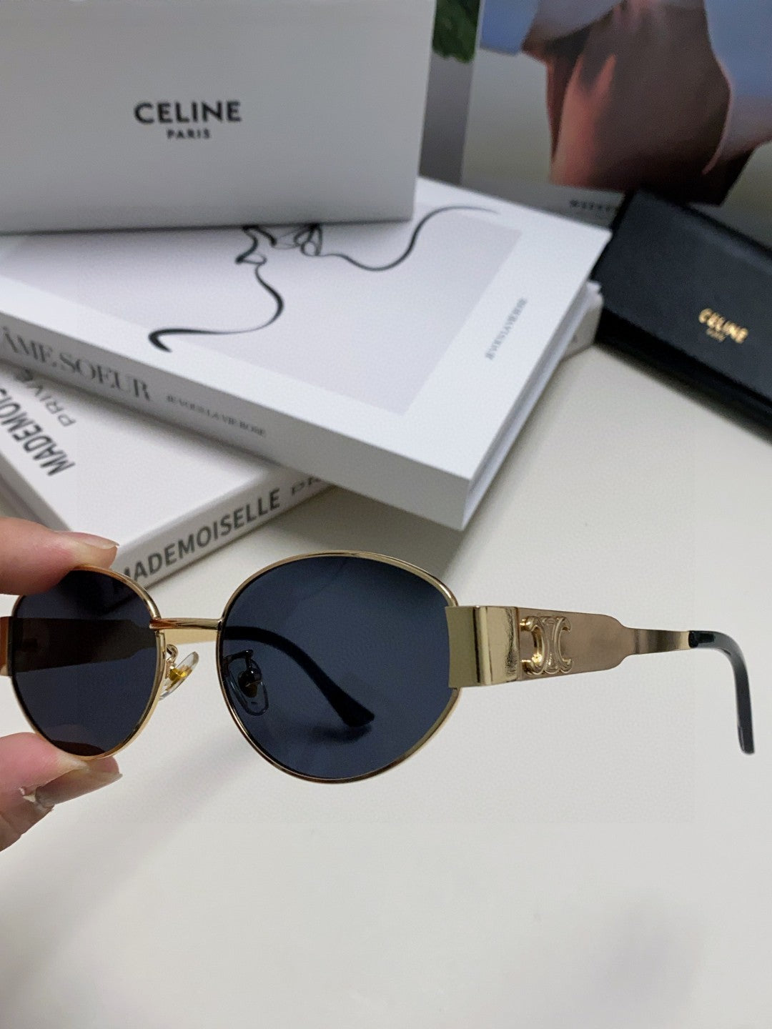 TRIOMPHE SUNGLASSES 548598 IN METAL