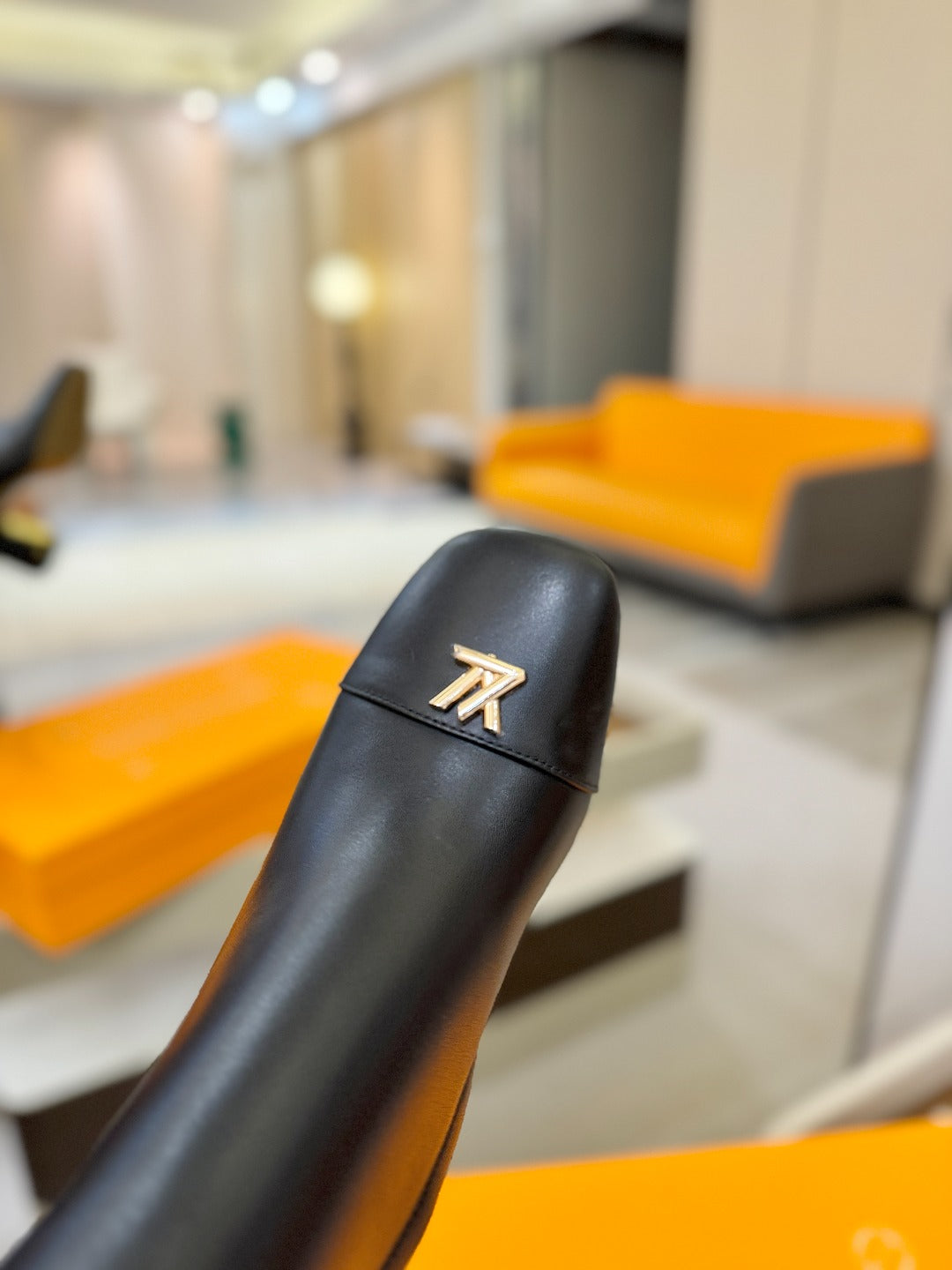 LV  High Boots 85 Black Sheepskin 573732