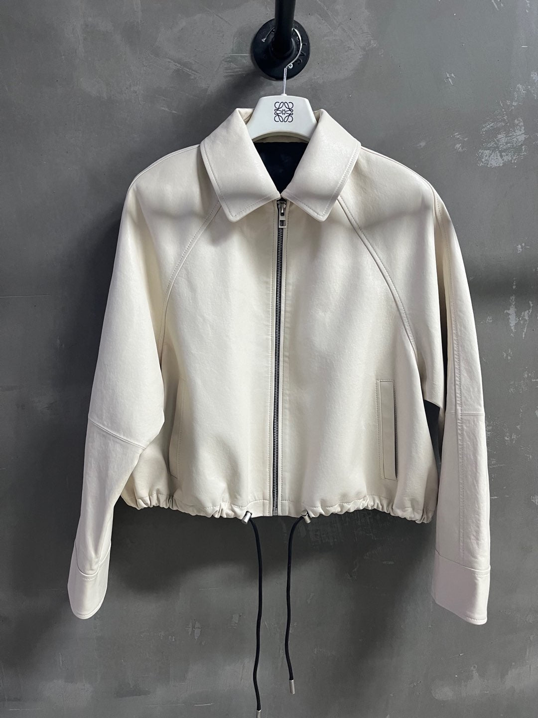 Loewe 2025 Leather Jacket White Sheepskin
