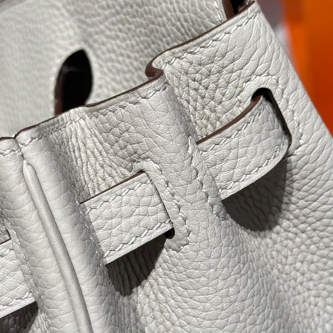 HM Birkin 35cm Pearl Grey Togo Leather Silver Hardware