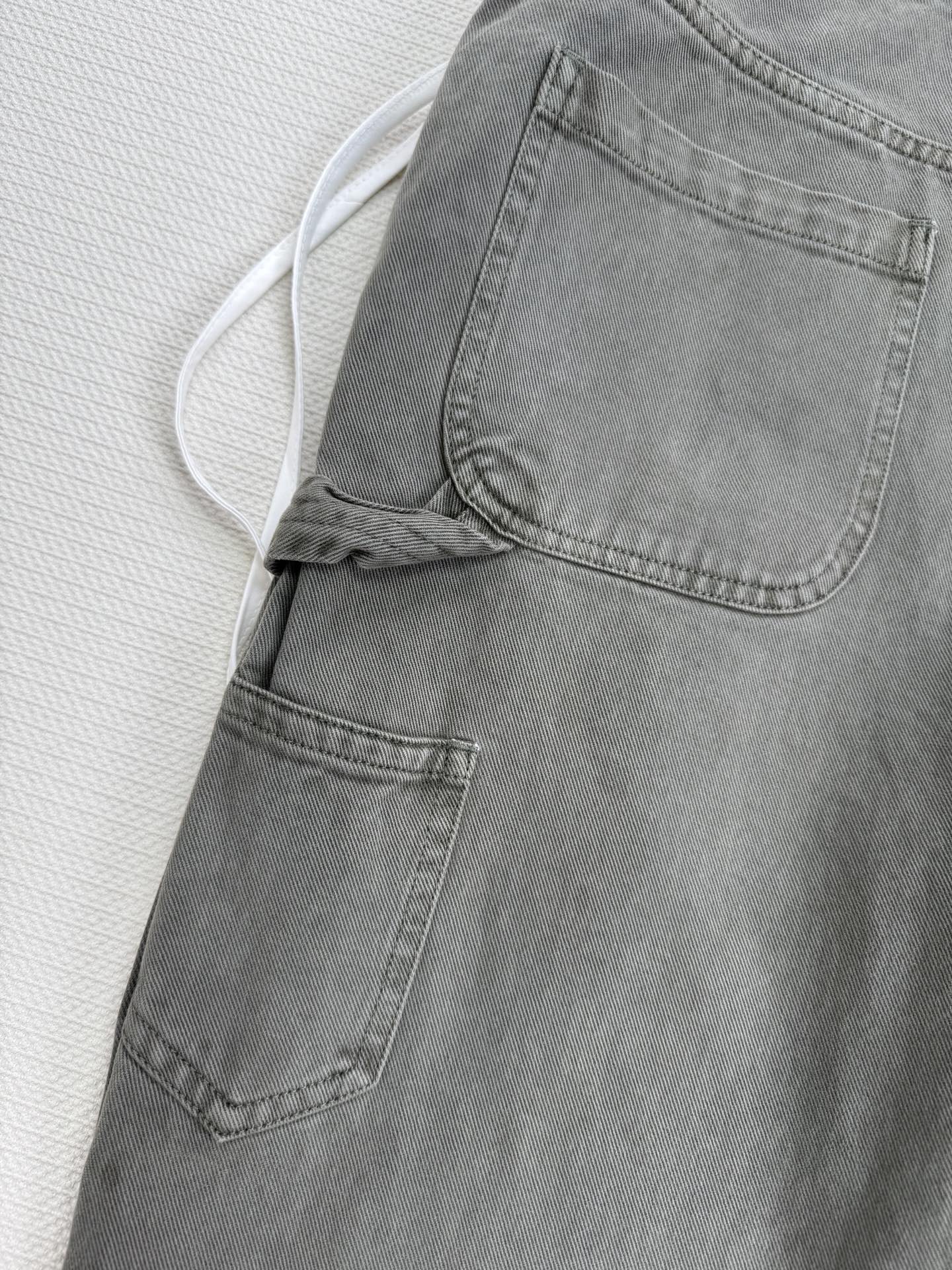 Miu Miu 25 Overalls Gray Green Cotton