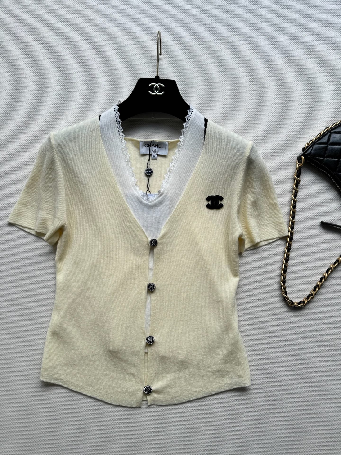 CC Knitted Top Yellow Wool