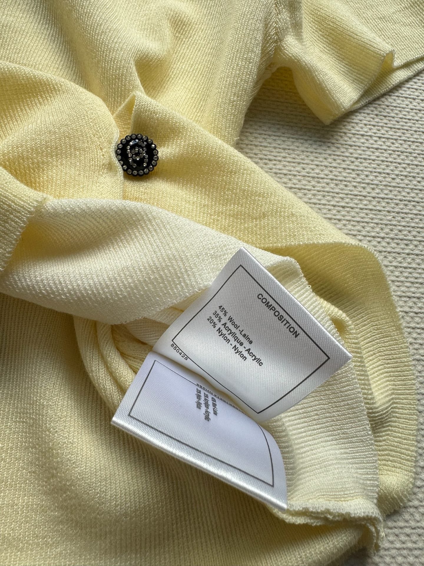 CC Knitted Top Yellow Wool