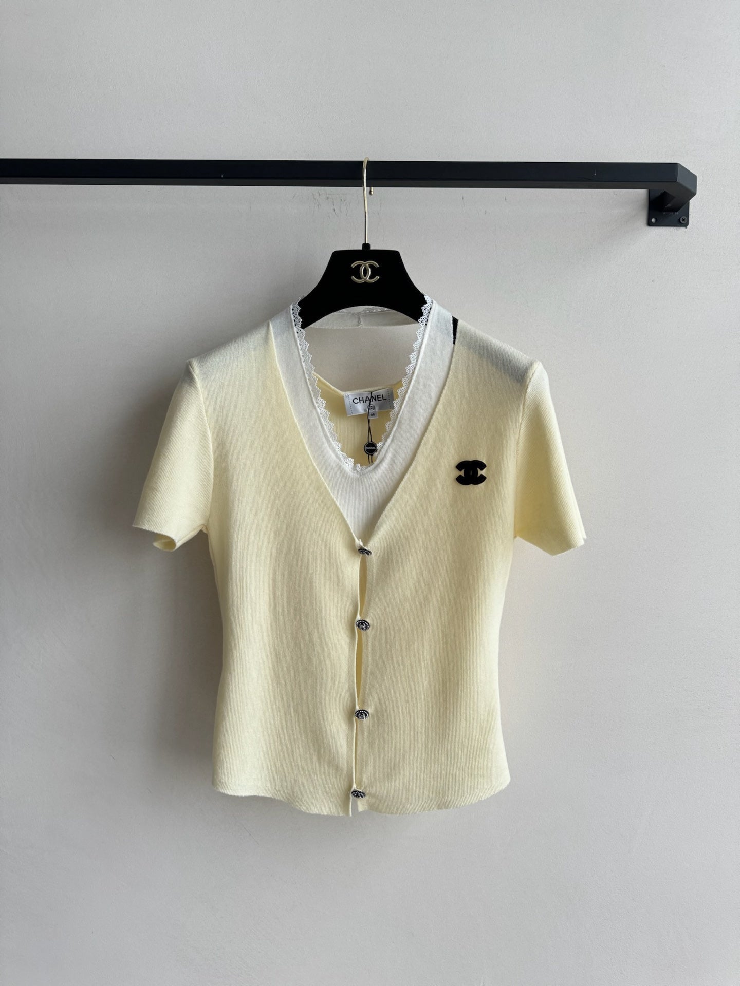 CC Knitted Top Yellow Wool