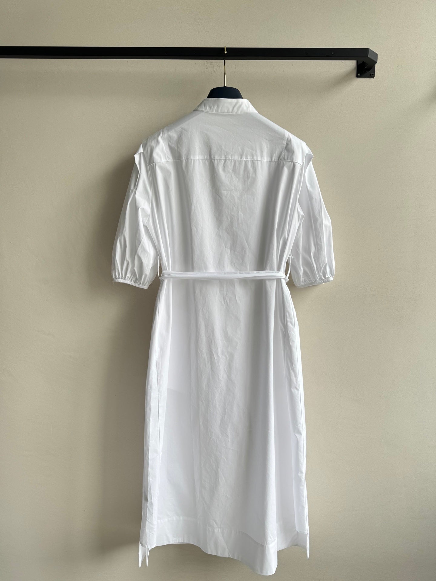 LV Modern Long Skirt White Light Brown Cotton