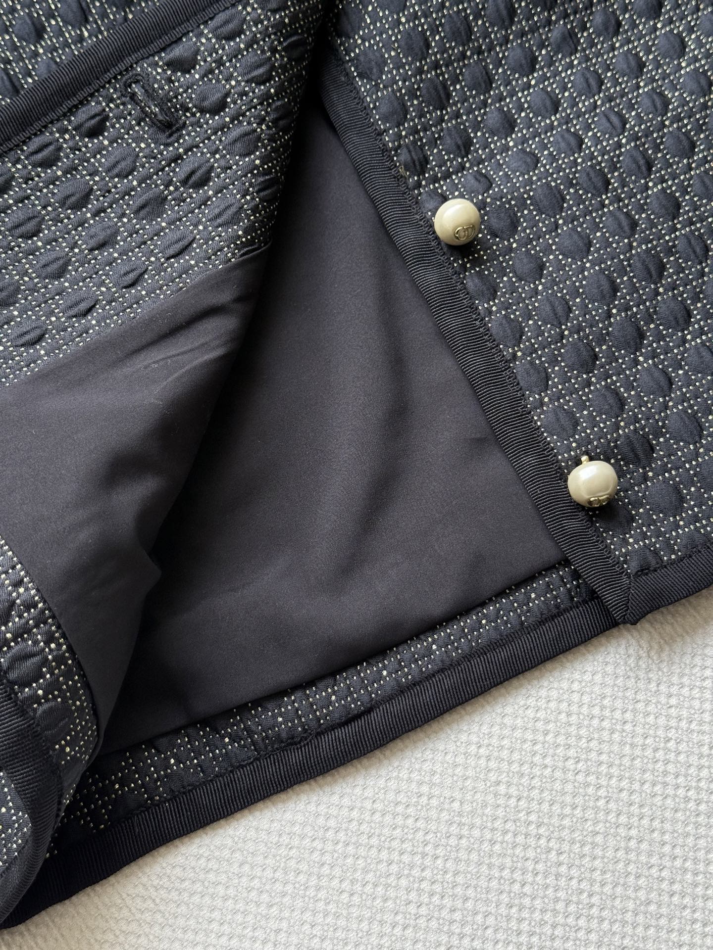 CD 25 Crew Neck Jacket Black Polyester Nylon