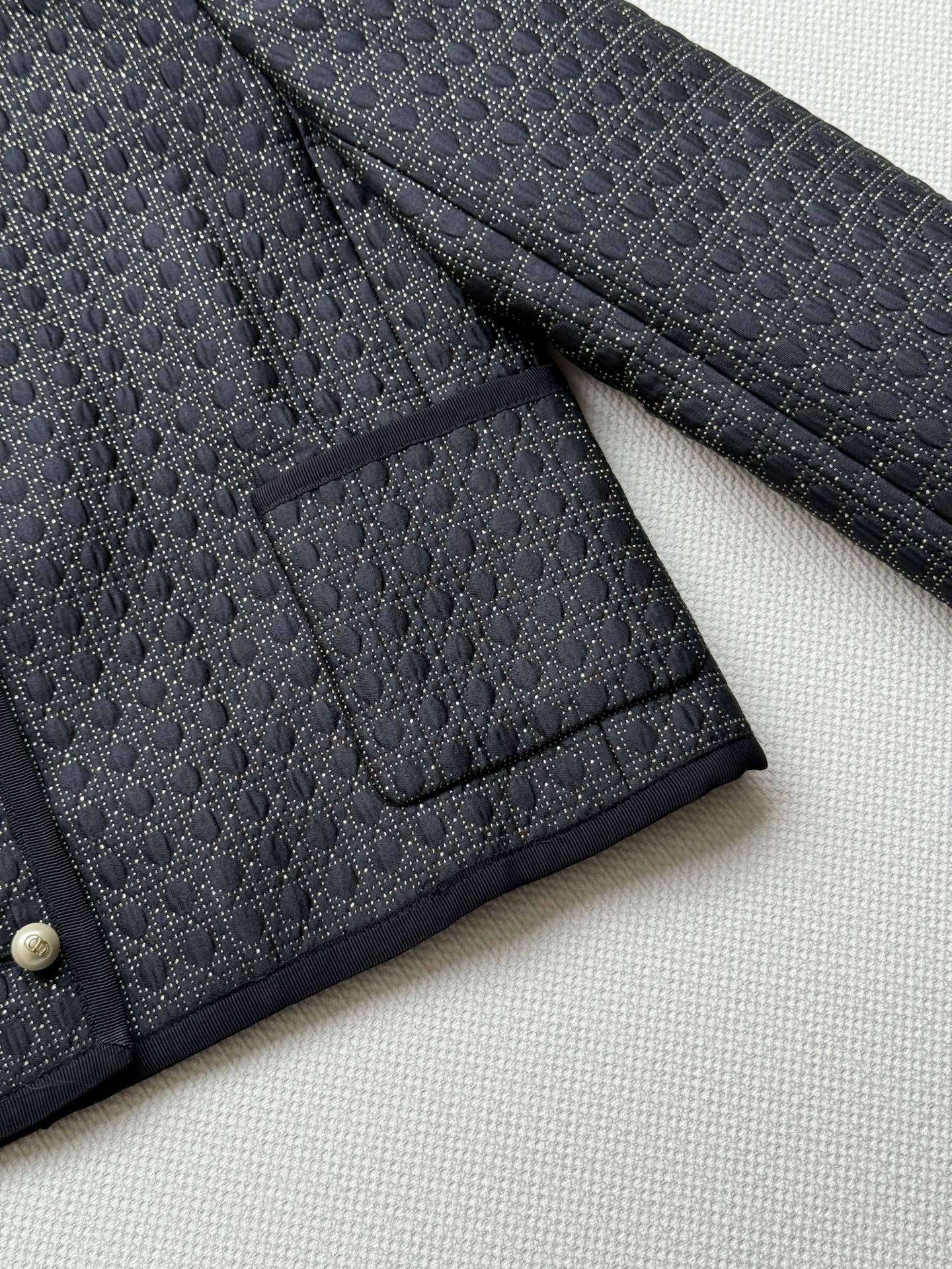 CD 25 Crew Neck Jacket Black Polyester Nylon