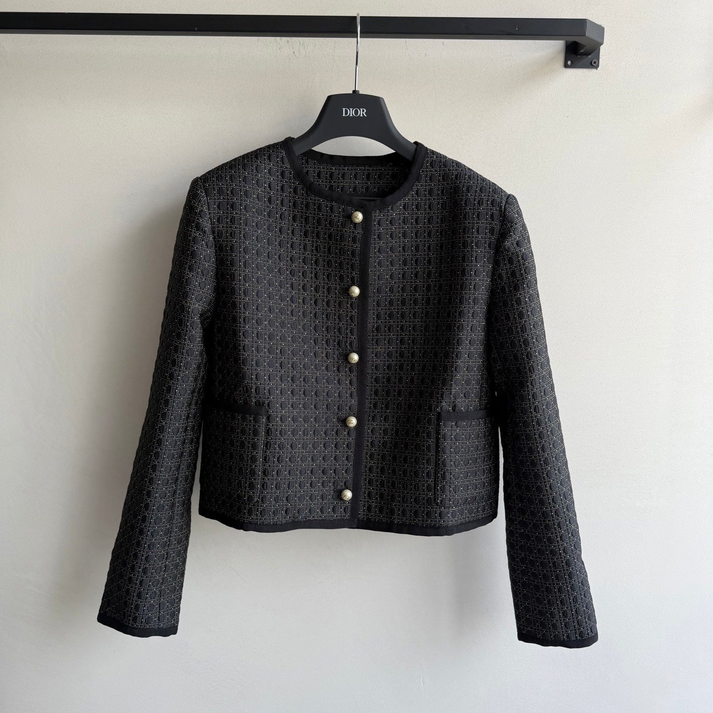 CD 25 Crew Neck Jacket Black Polyester Nylon