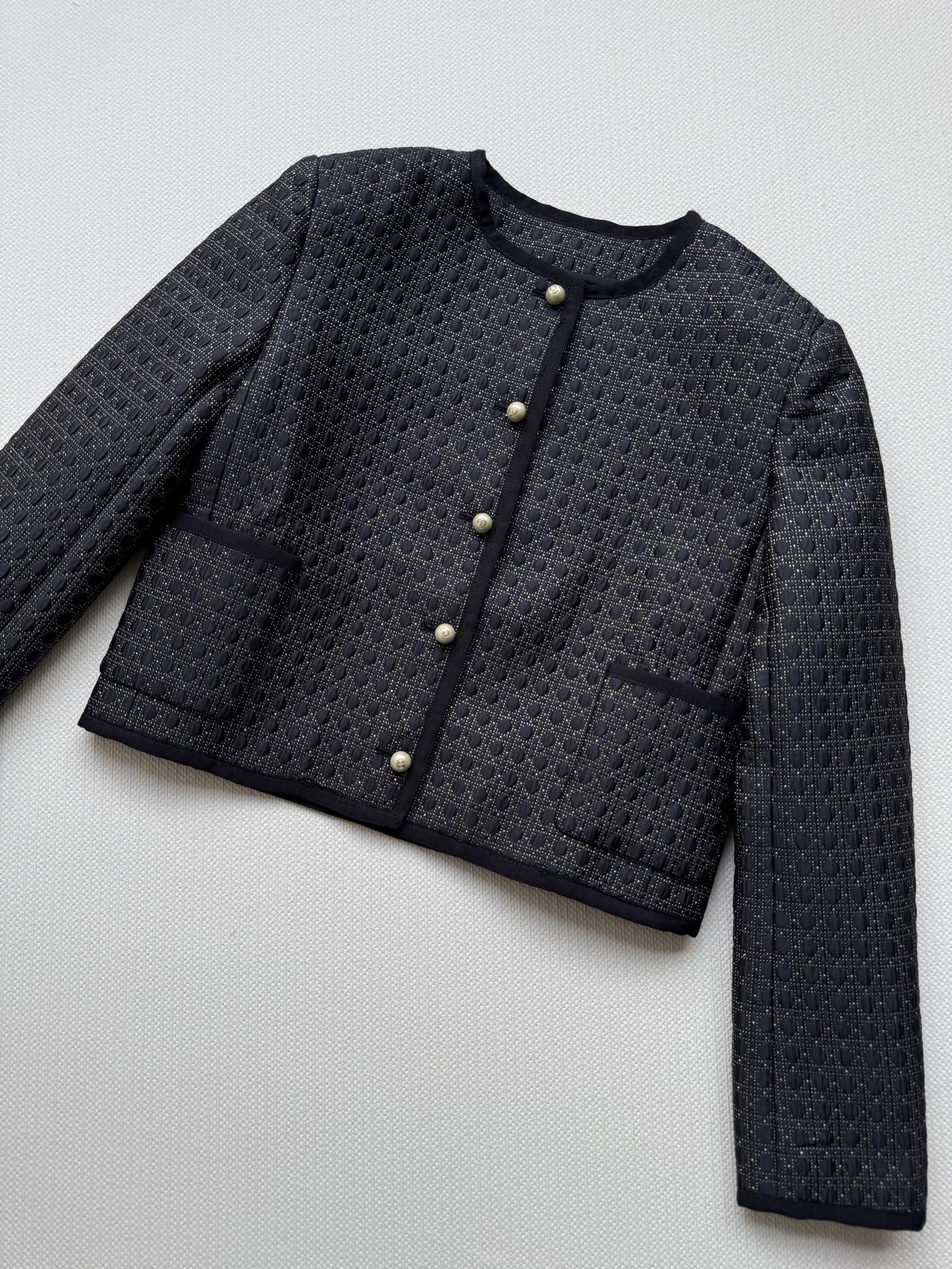 CD 25 Crew Neck Jacket Black Polyester Nylon