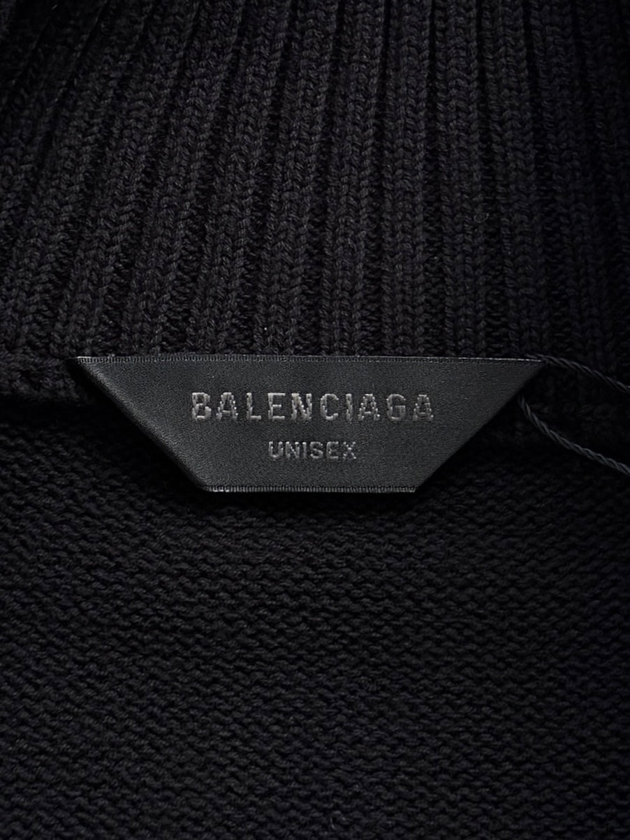 Balenciaga 25 Turtleneck Sweater Black Wool 0018
