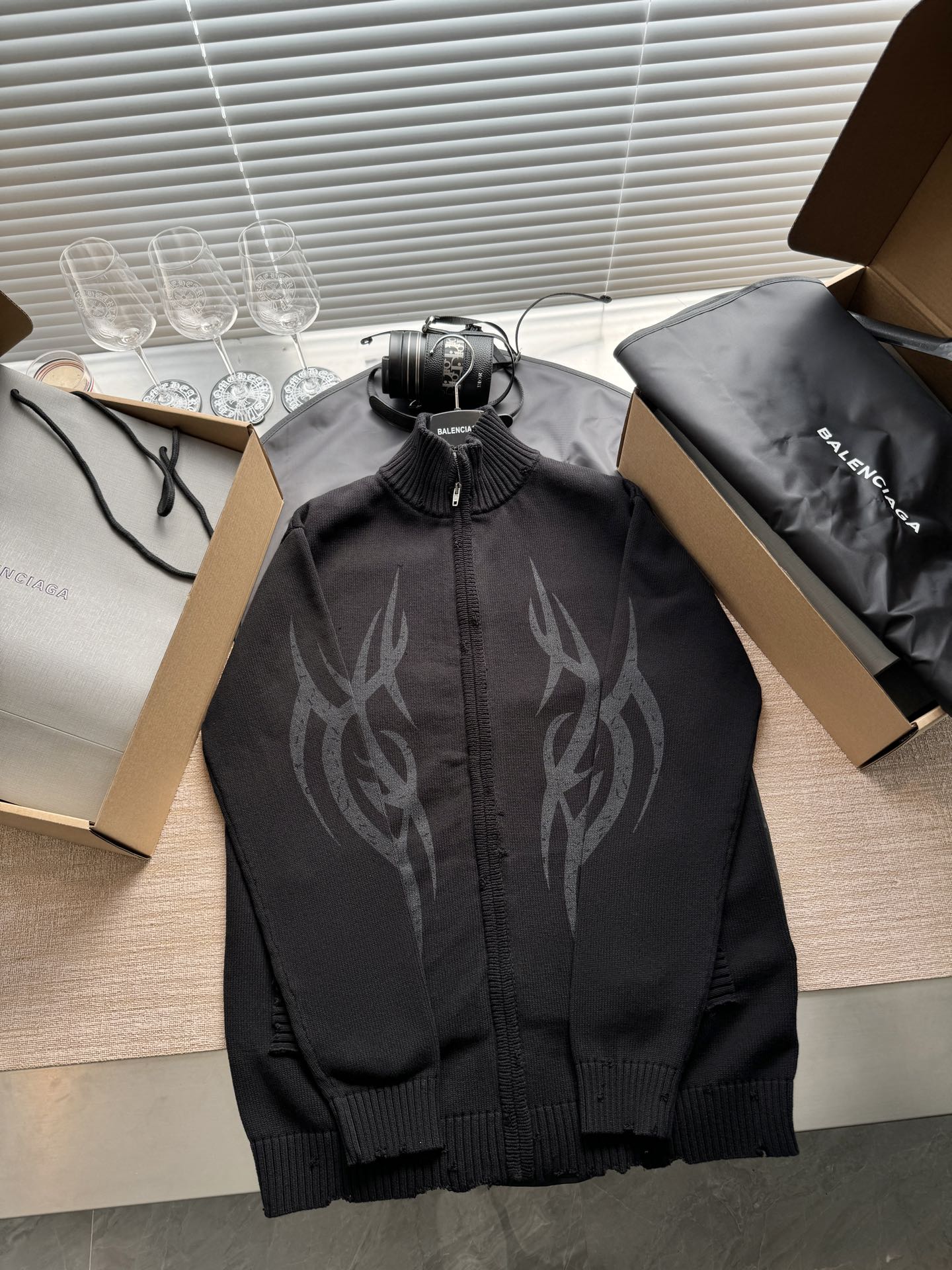 Balenciaga 25 Turtleneck Sweater Black Wool 0018