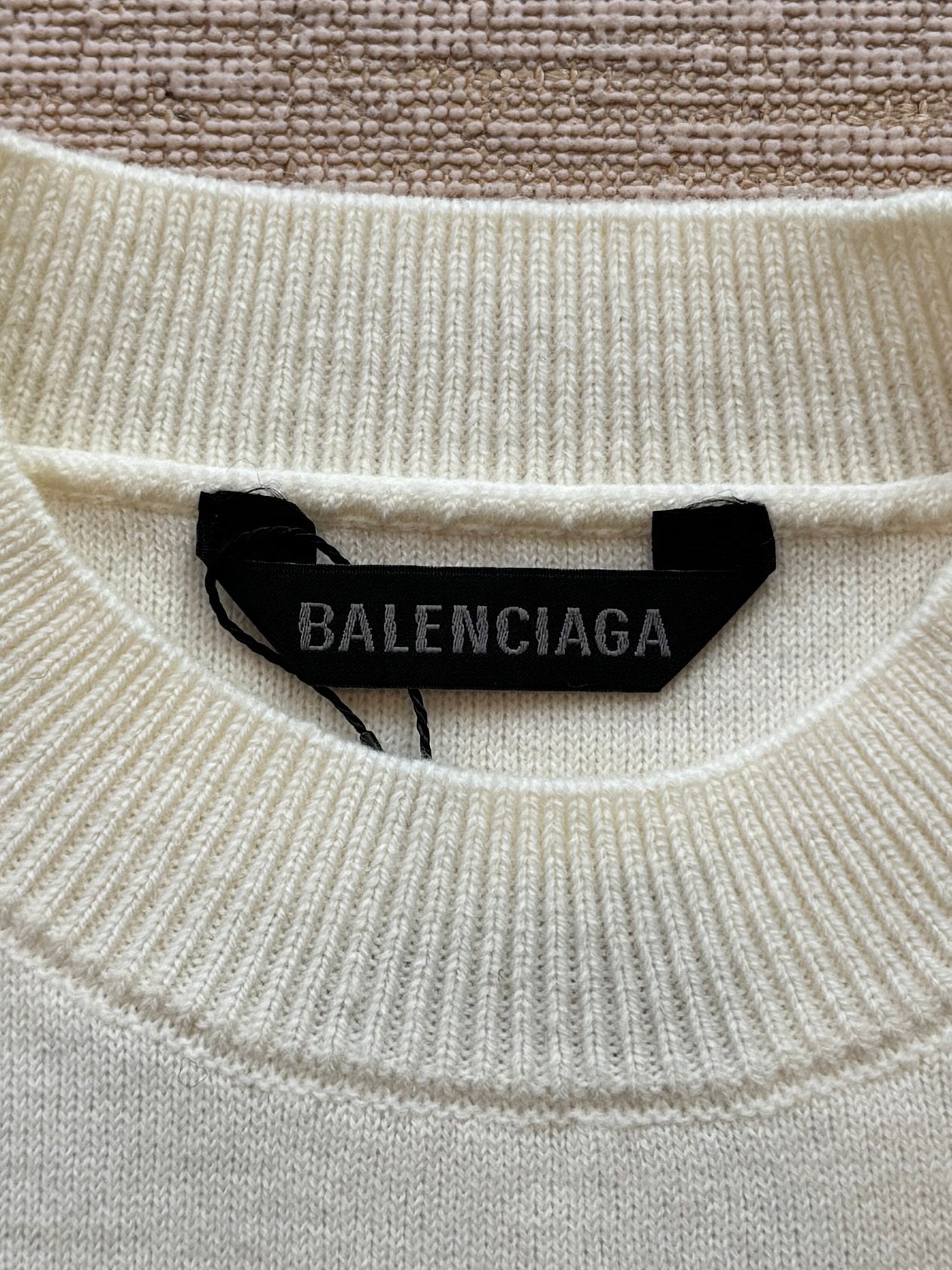 Balenciaga 25 Sweater White Wool 0016