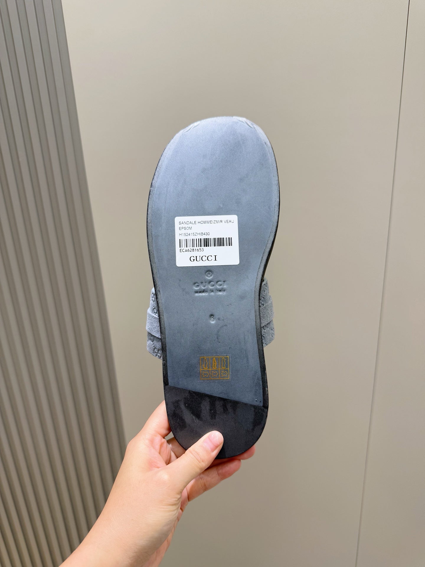 GG Men's Interlocking G Sandals Sky Blue Suede 599983