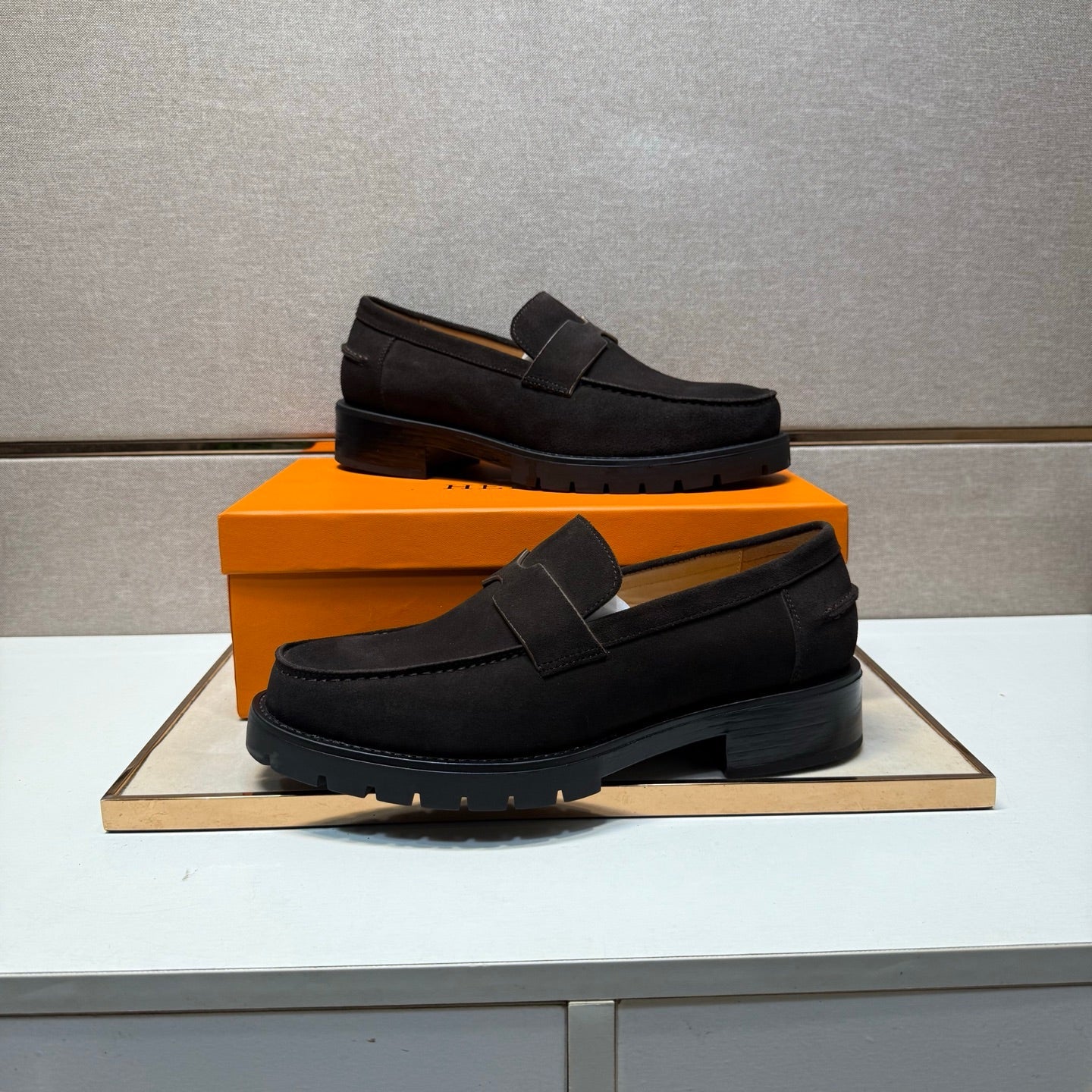 HM Men's 25 Klement Loafer Dark Chocolate Suede 701601