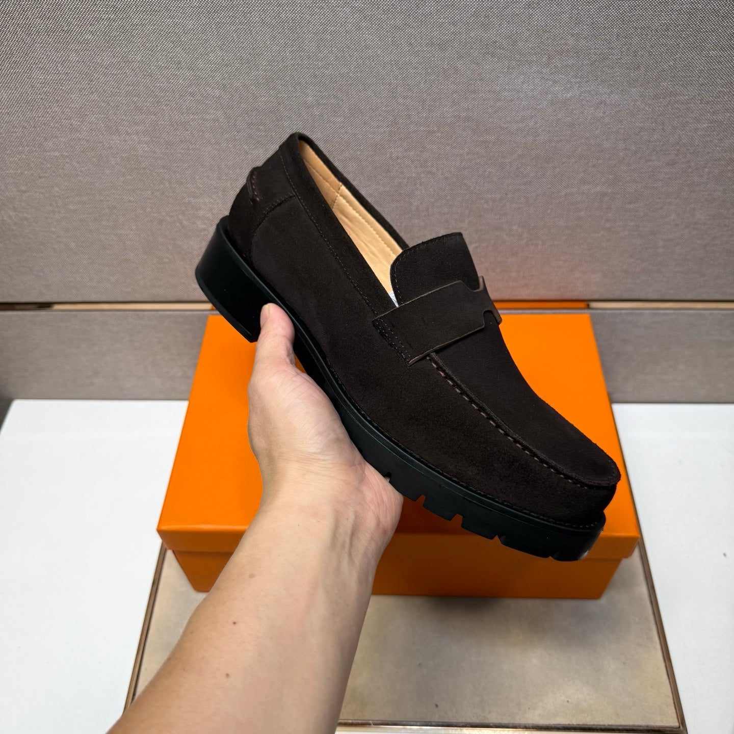 HM Men's 25 Klement Loafer Dark Chocolate Suede 701601