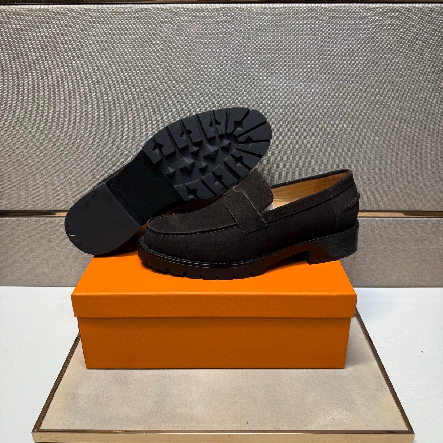 HM Men's 25 Klement Loafer Dark Chocolate Suede 701601