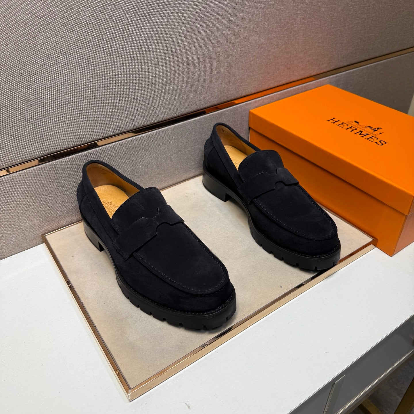 HM Men's 25 Klement Loafer Black Suede 701605