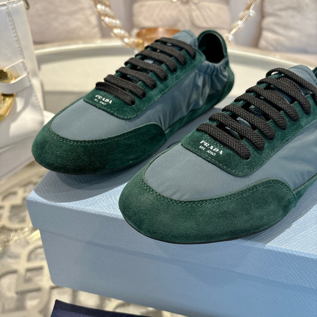 PRA 26S Casual Sneaker Dark Green Canvas Suede 625960