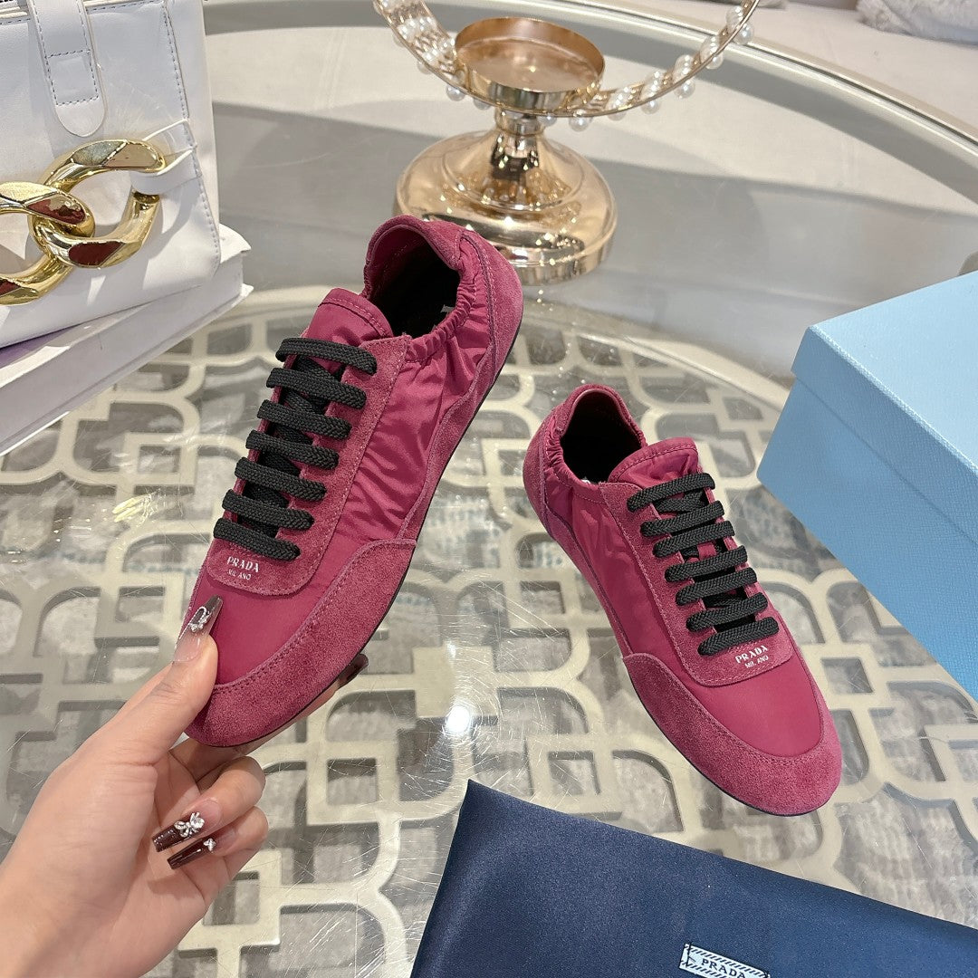 PRA 26S Casual Sneaker Wine Red Canvas Suede 625961