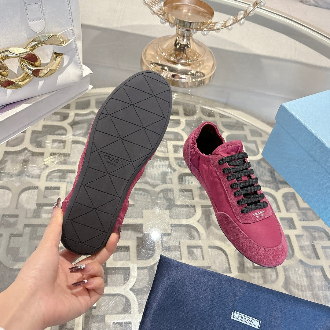 PRA 26S Casual Sneaker Wine Red Canvas Suede 625961