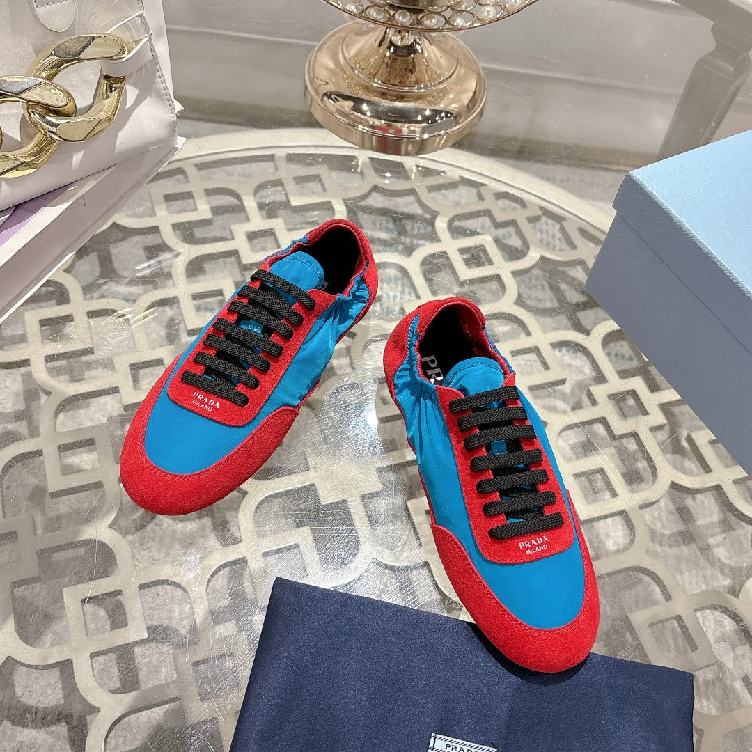 PRA 26S Casual Sneaker Blue Red Canvas Suede 625954