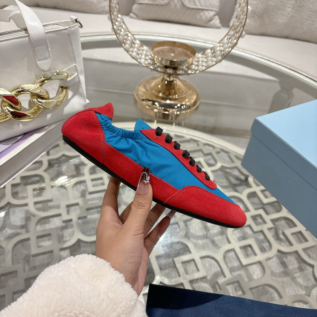 PRA 26S Casual Sneaker Blue Red Canvas Suede 625954
