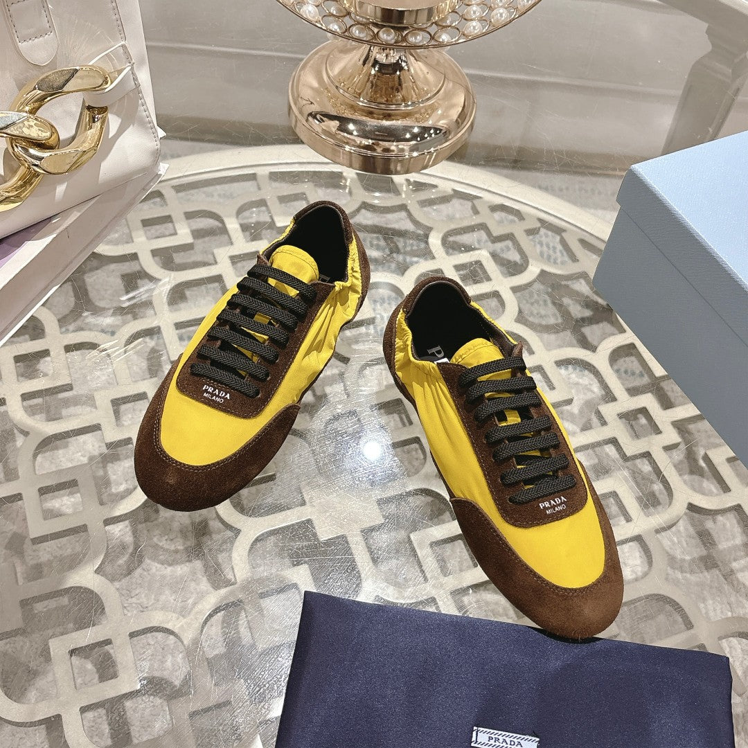 PRA 26S Casual Sneaker Brown Yellow Canvas Suede 625956