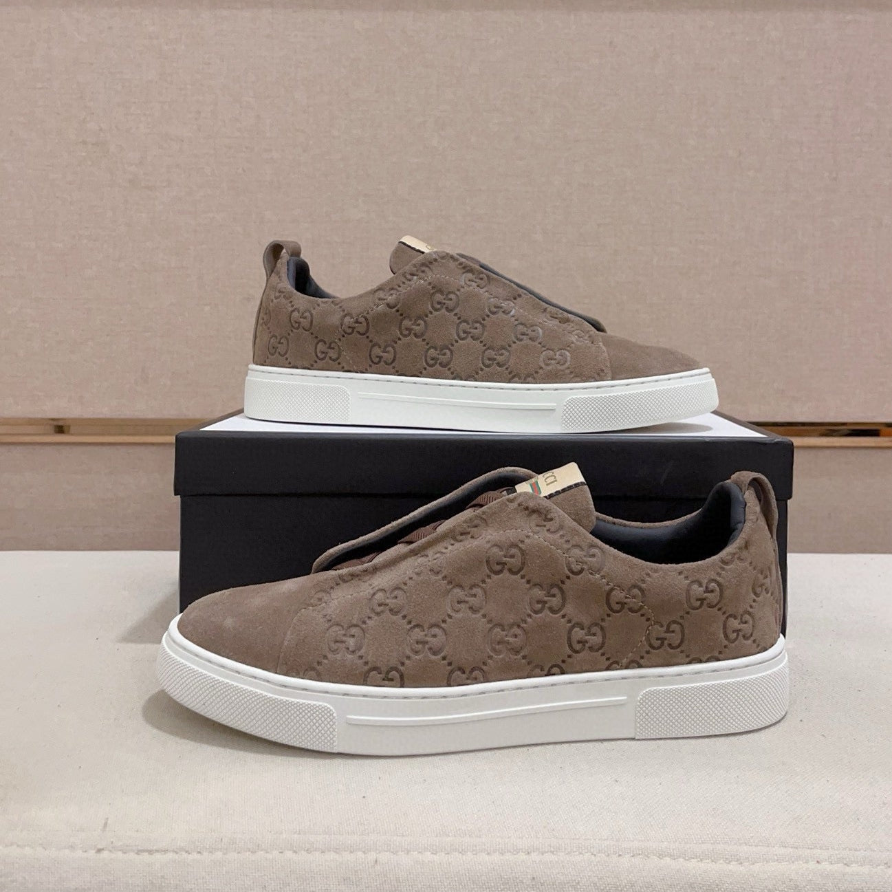 GG Men's Sneaker Brown Suede 448476