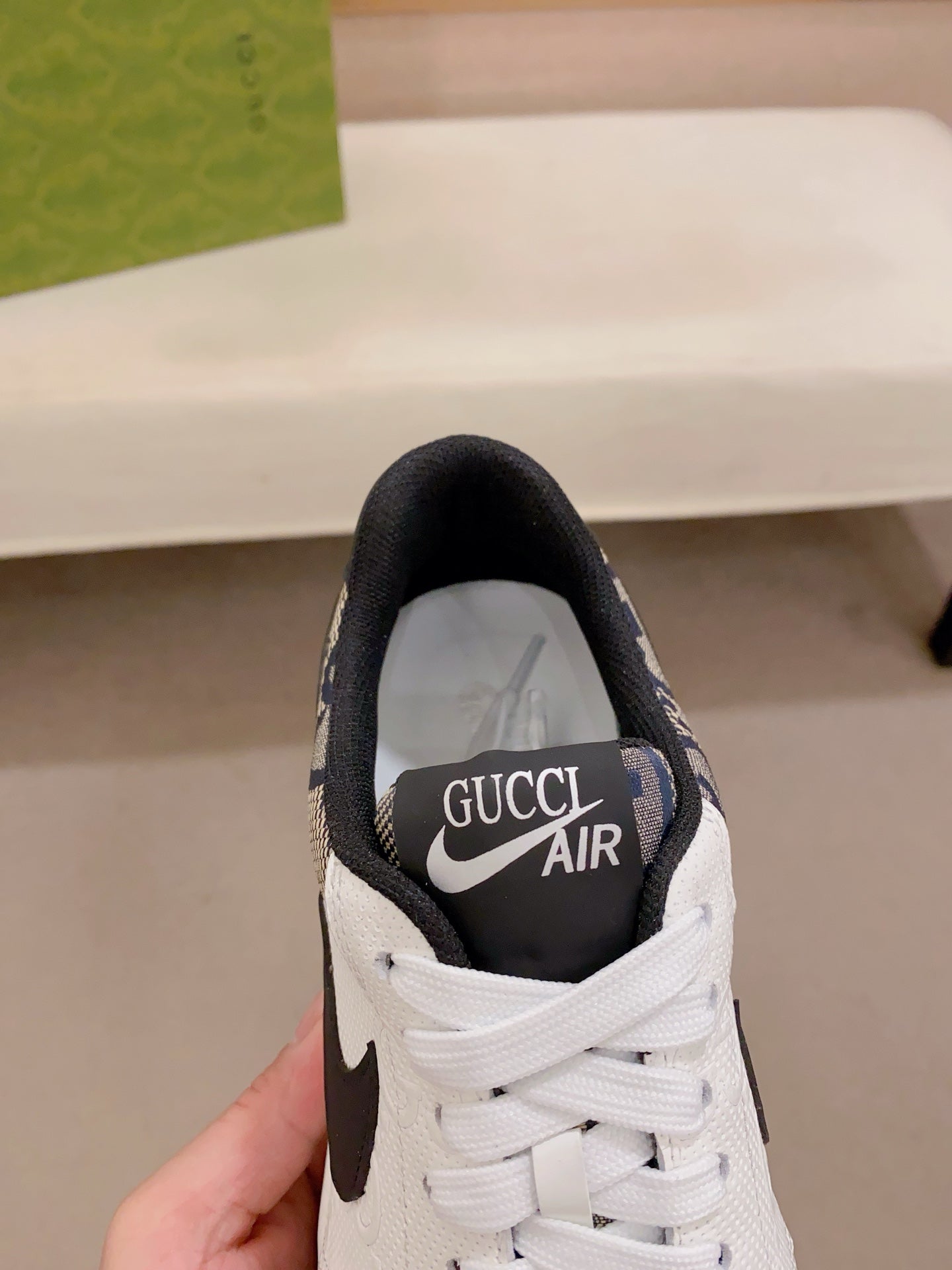 GG x Nike Men's Sneaker Multicolor Cowhide Fabric 573333