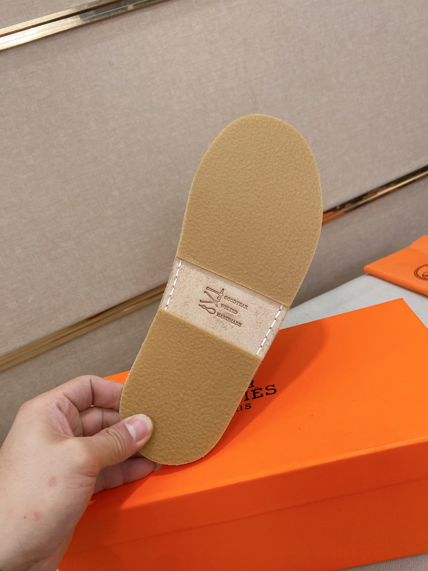 HM Men's Slide Green Cowhide 645105