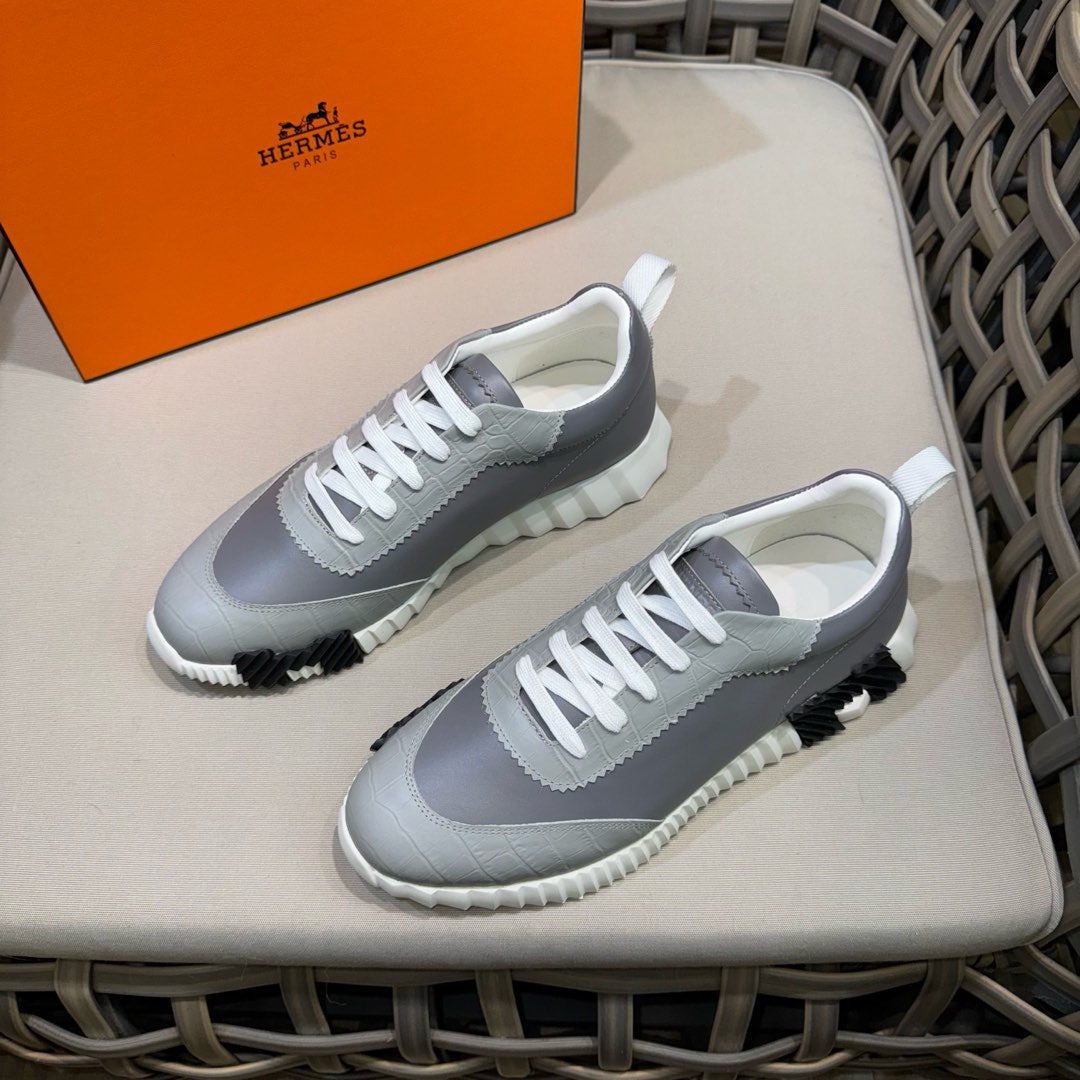 HM Men's Bouncing Sneaker Grey Calfskin