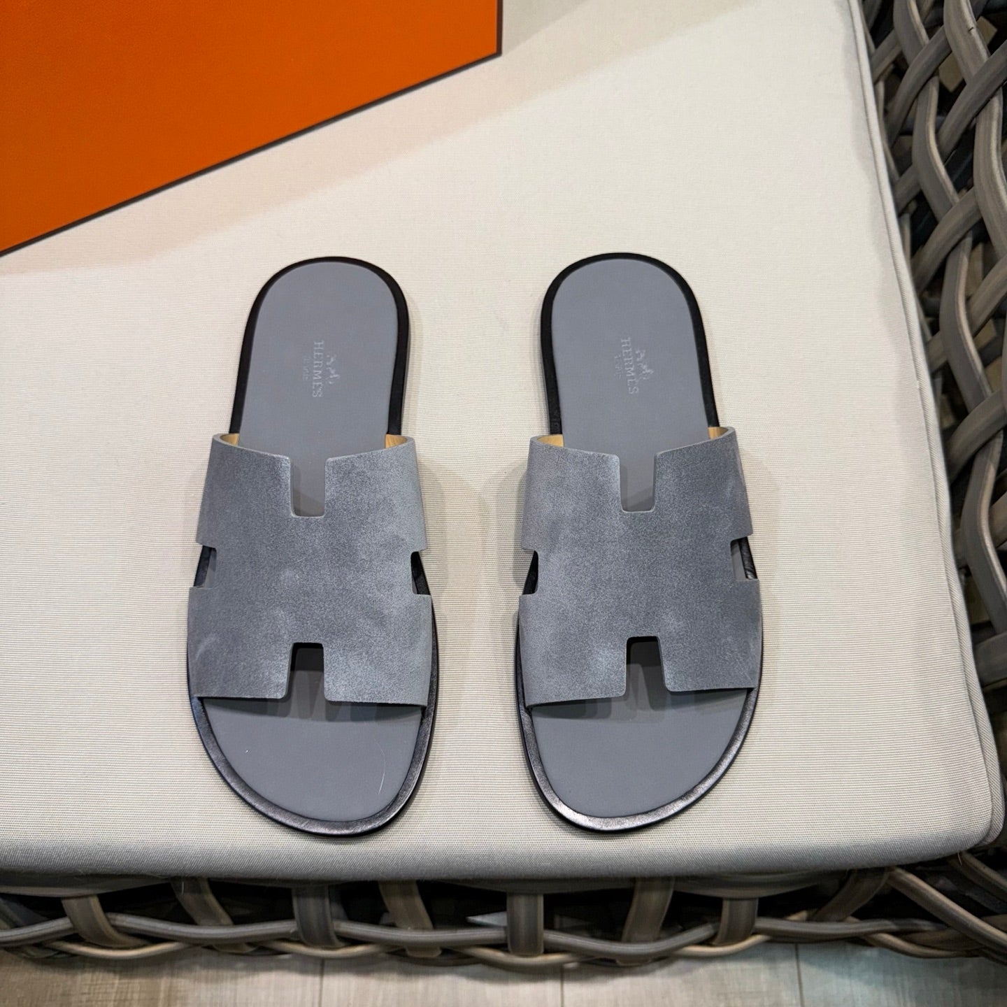 HM Men's Izmir Slide Grey Suede 540350