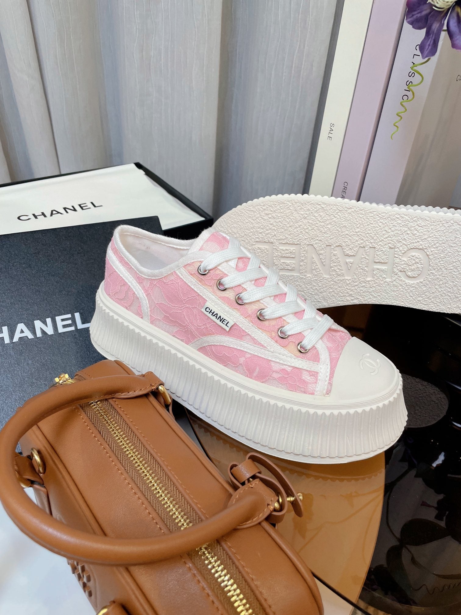 cc sneaker 40 pink lace