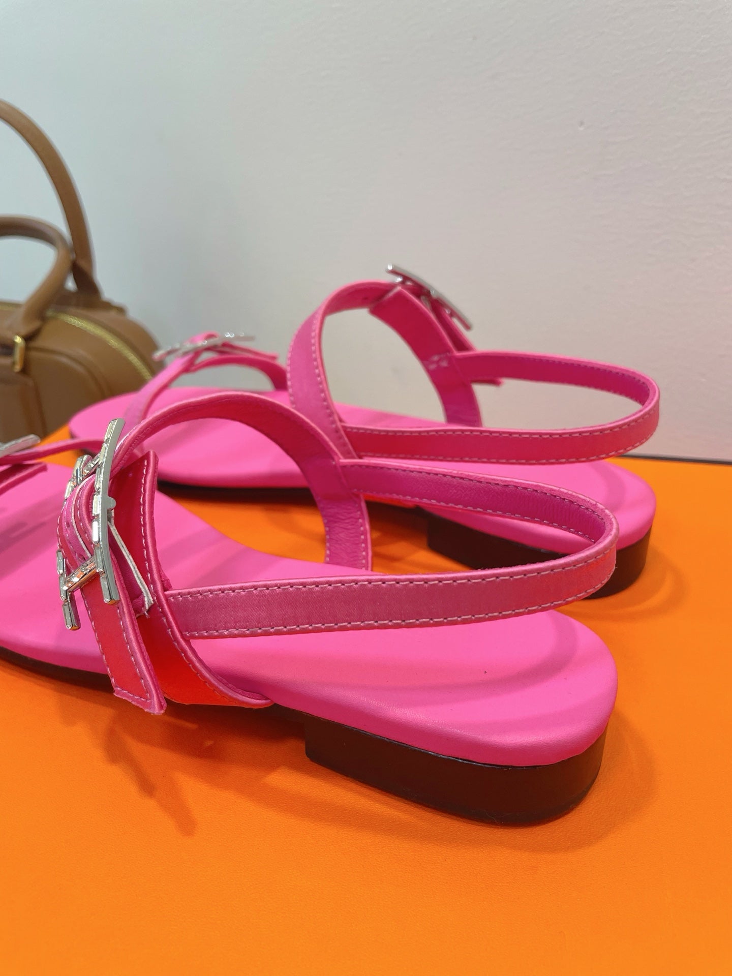 HM Paris Sandals Pink Lamskin 374213